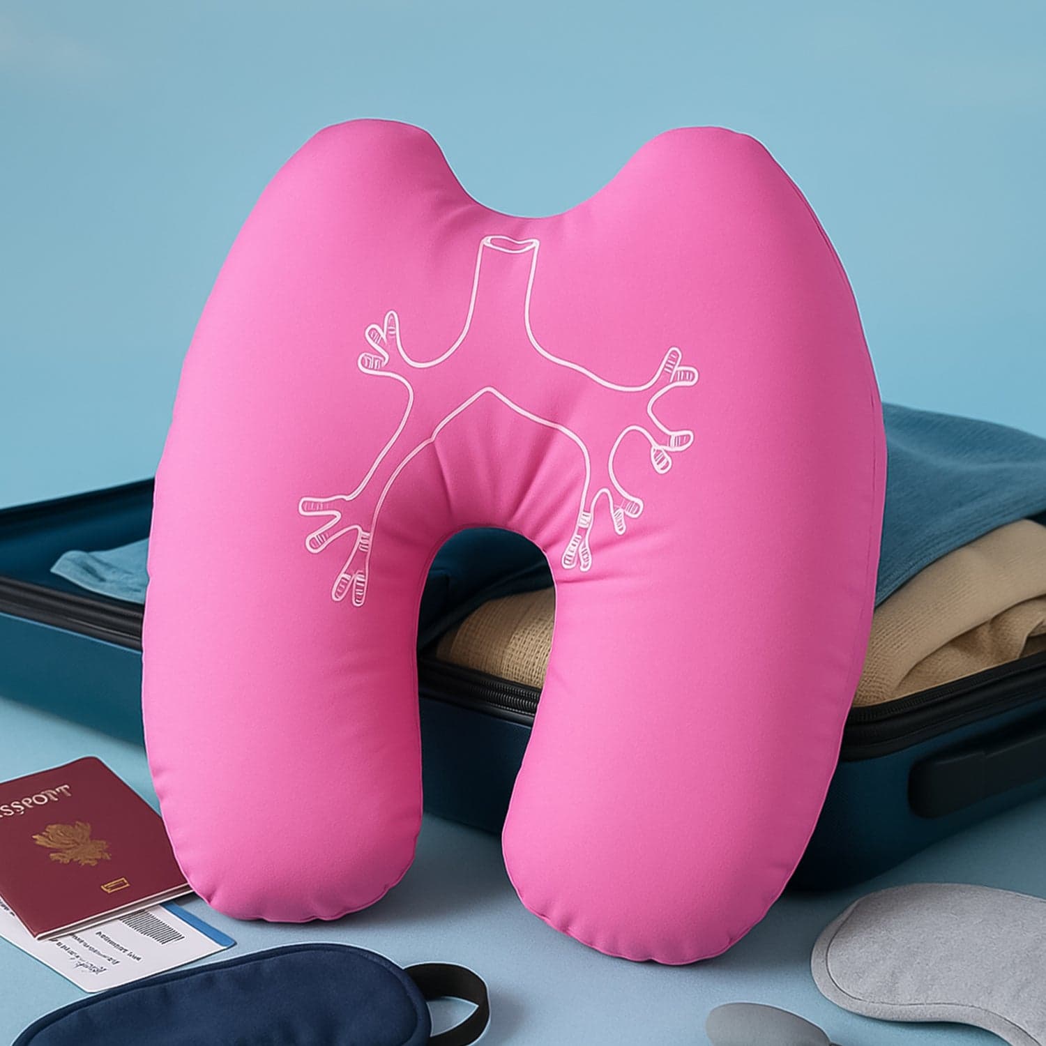 U Shape Neck Travel Pillow 1 Pc thumbnail 2