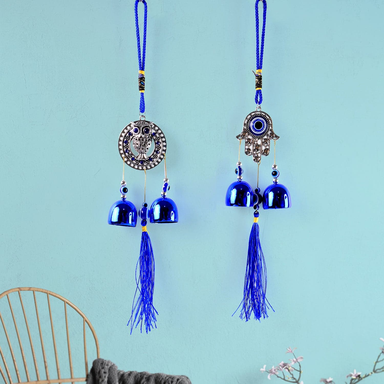 Metal Evil Eye Wind Chime Bells (Mix Design / 1 Pc) thumbnail 5