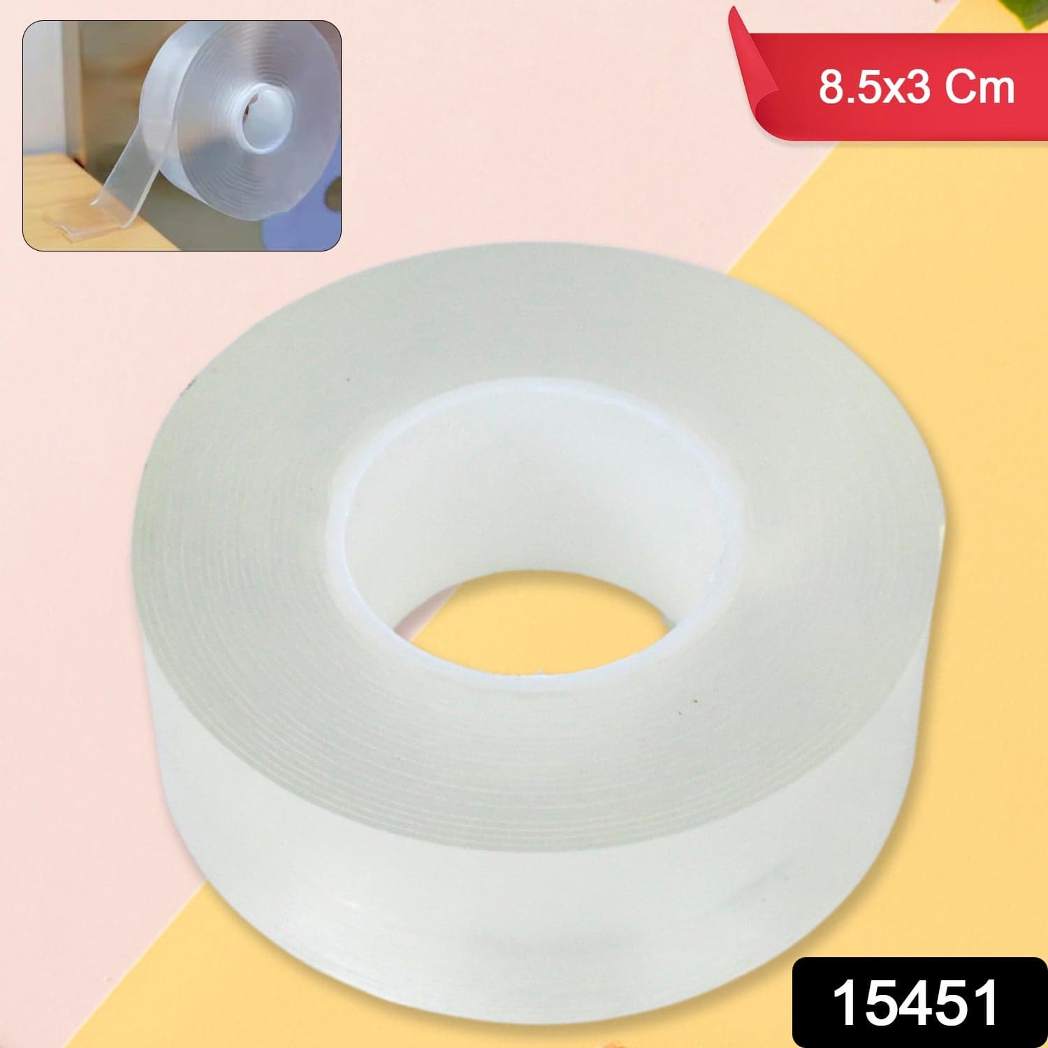 Sticky Double Sided Tape Washable Adhesive Tape Reusable (8.5—3 Cm / 1 Pc) thumbnail 2
