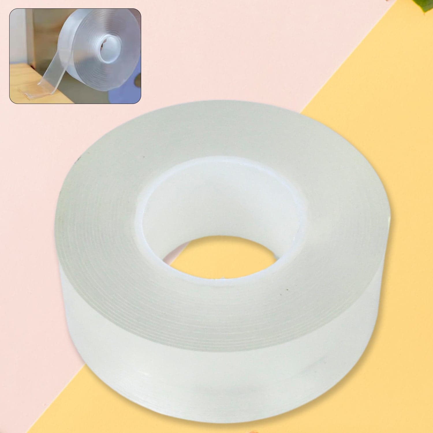 Sticky Double Sided Tape Washable Adhesive Tape Reusable (8.5—3 Cm / 1 Pc) thumbnail 3