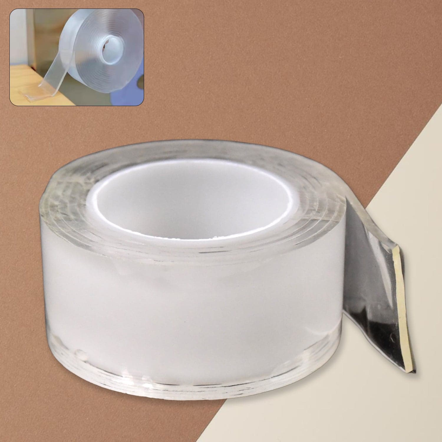 Sticky Double Sided Tape Washable Adhesive Tape Reusable (5.5—3 Cm / 1 Pc) thumbnail 3