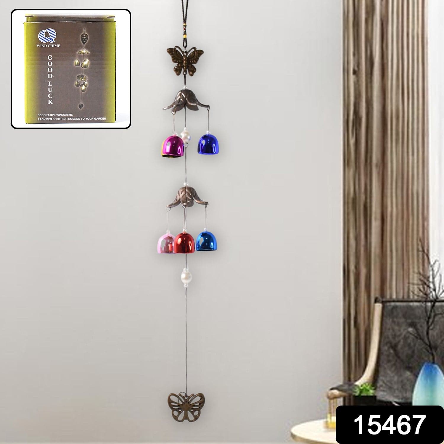 Decorative Wind Chimes Outdoor Hanging Dragonfly Wind Chime (1 Pc) thumbnail 2