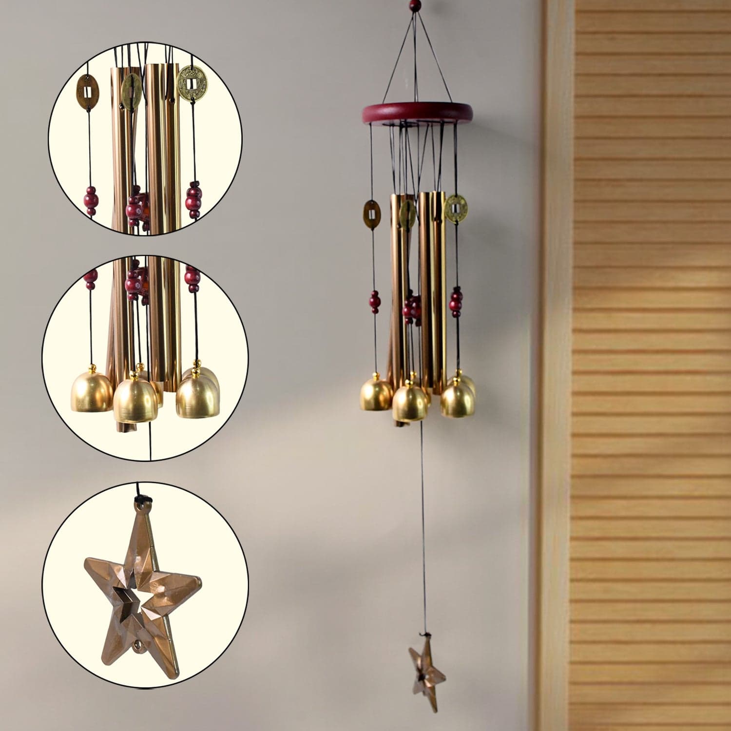 Wind Chimes Outdoor Hanging Dragonfly Wind Chime for Outside (1 Pc) thumbnail 5