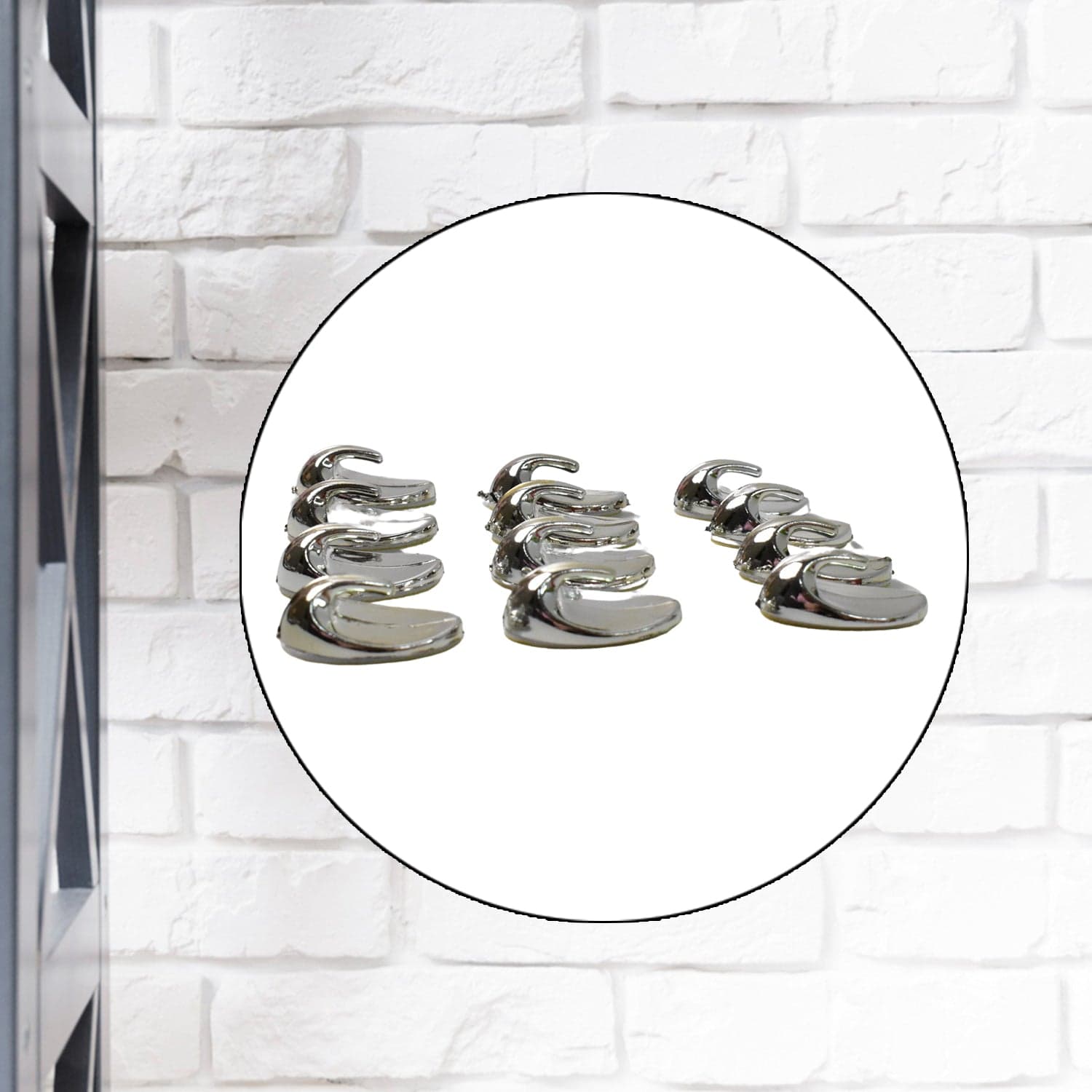 Plastic Multipurpose Wall hanging hook (12 Pcs Set / Mix Design) thumbnail 6