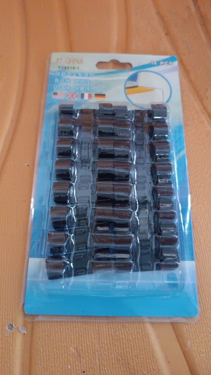 Plastic Wire Cord Cable Clips Organizer Holder (16 Pcs Set) thumbnail 8