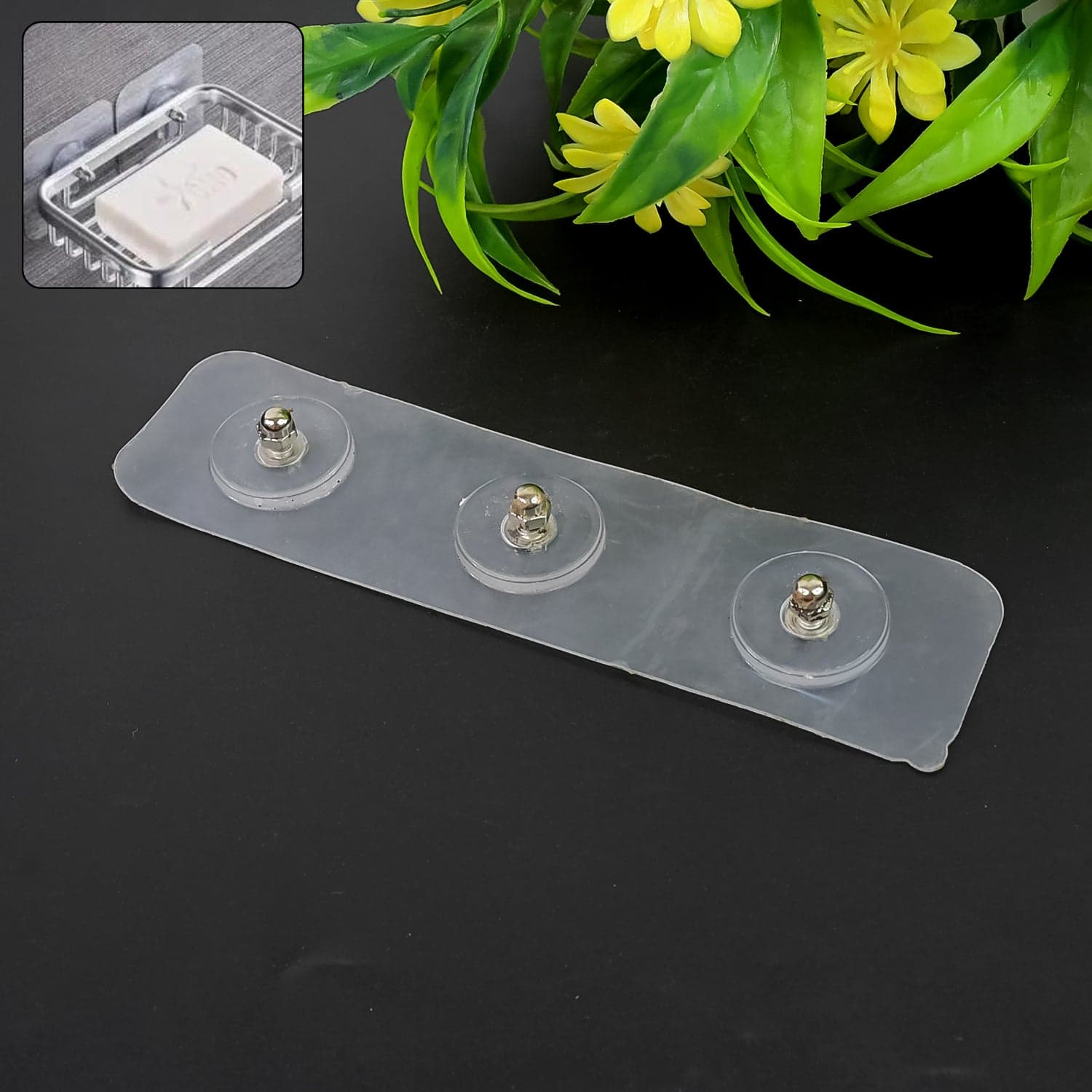 Adhesive Nails Wall Hooks (Screw Sticker / 3 Hook / 1 Pc) thumbnail 6