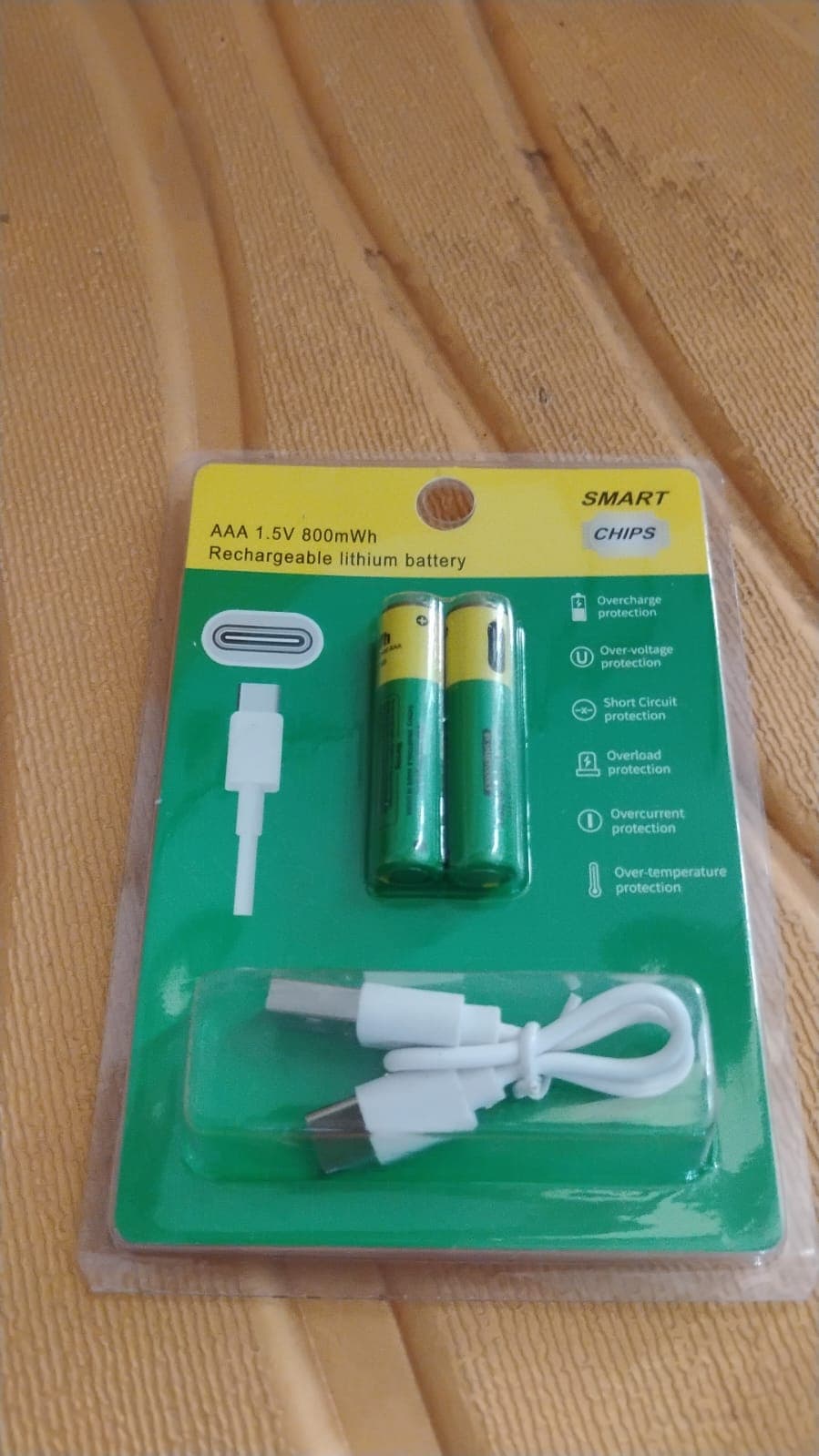 AAA Rechargeable 800 mWh Batteries With Recharging Cable (2 Pc Set) thumbnail 8