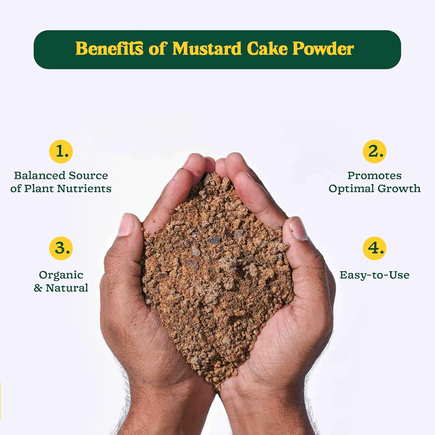 Mustard Cake Fertilizer For Plants 900gm thumbnail 4