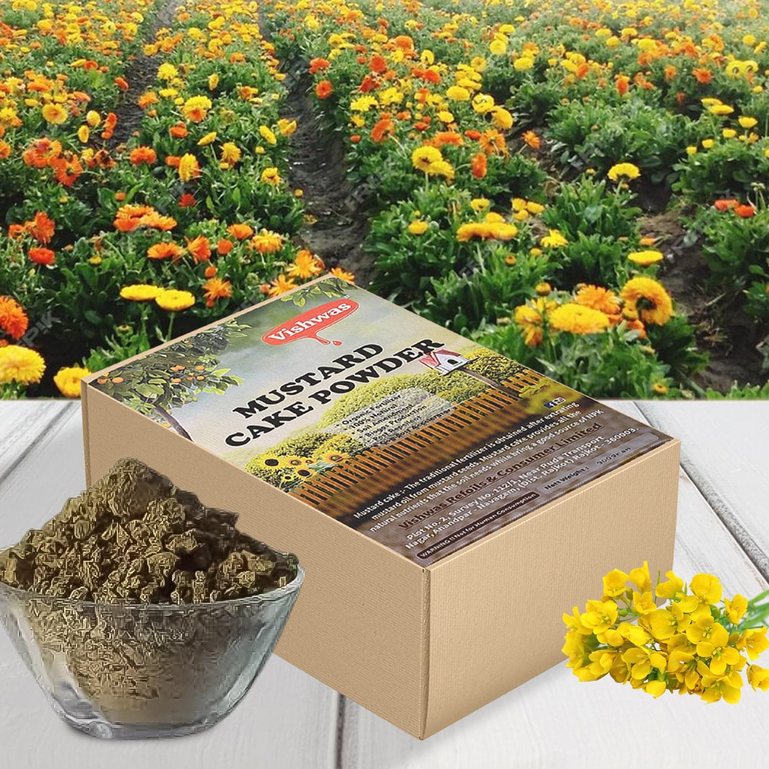 Mustard Cake Fertilizer For Plants 900gm thumbnail 6