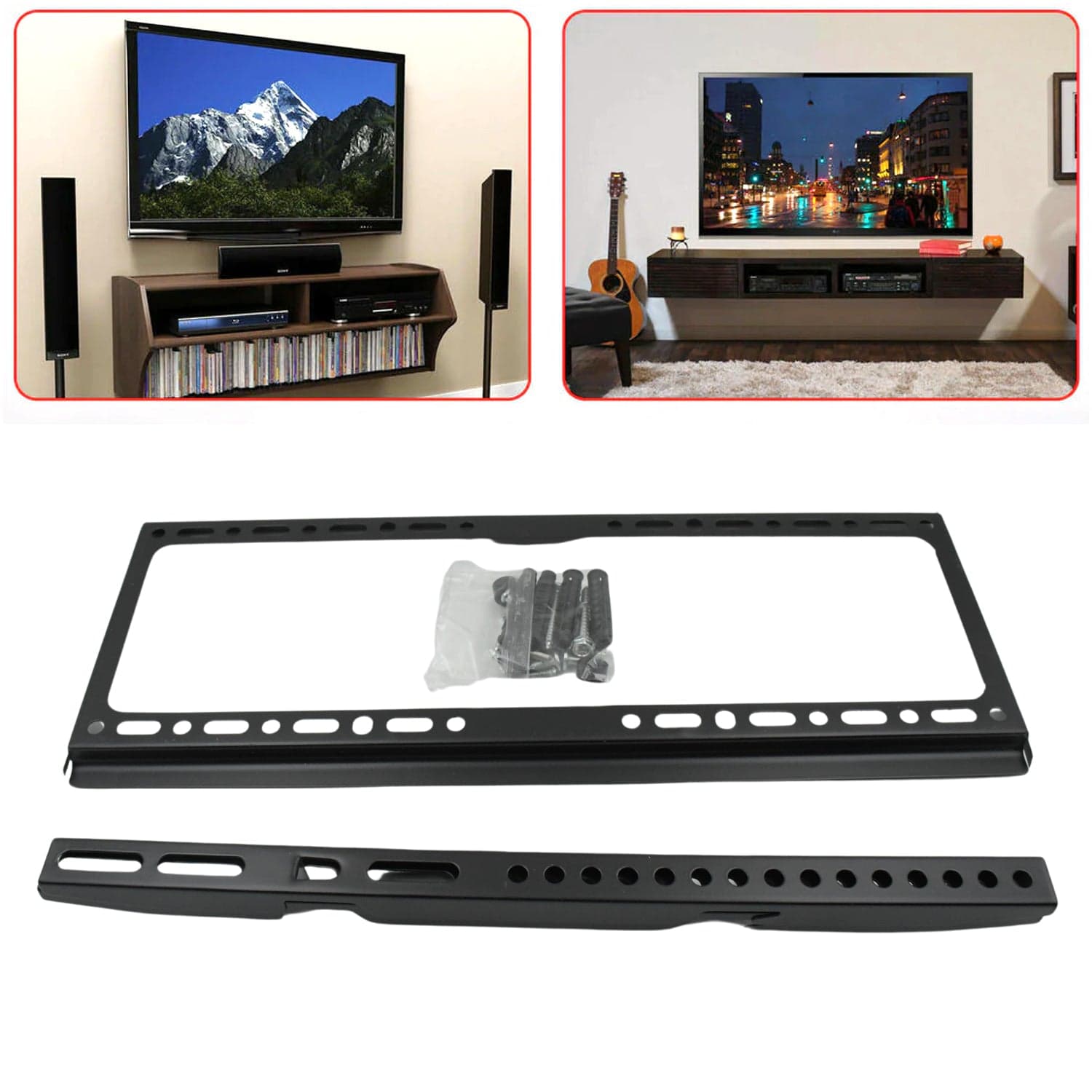 Tv Wall Bracket Mount Slim Monitor Stand For 26 X 63 thumbnail 7