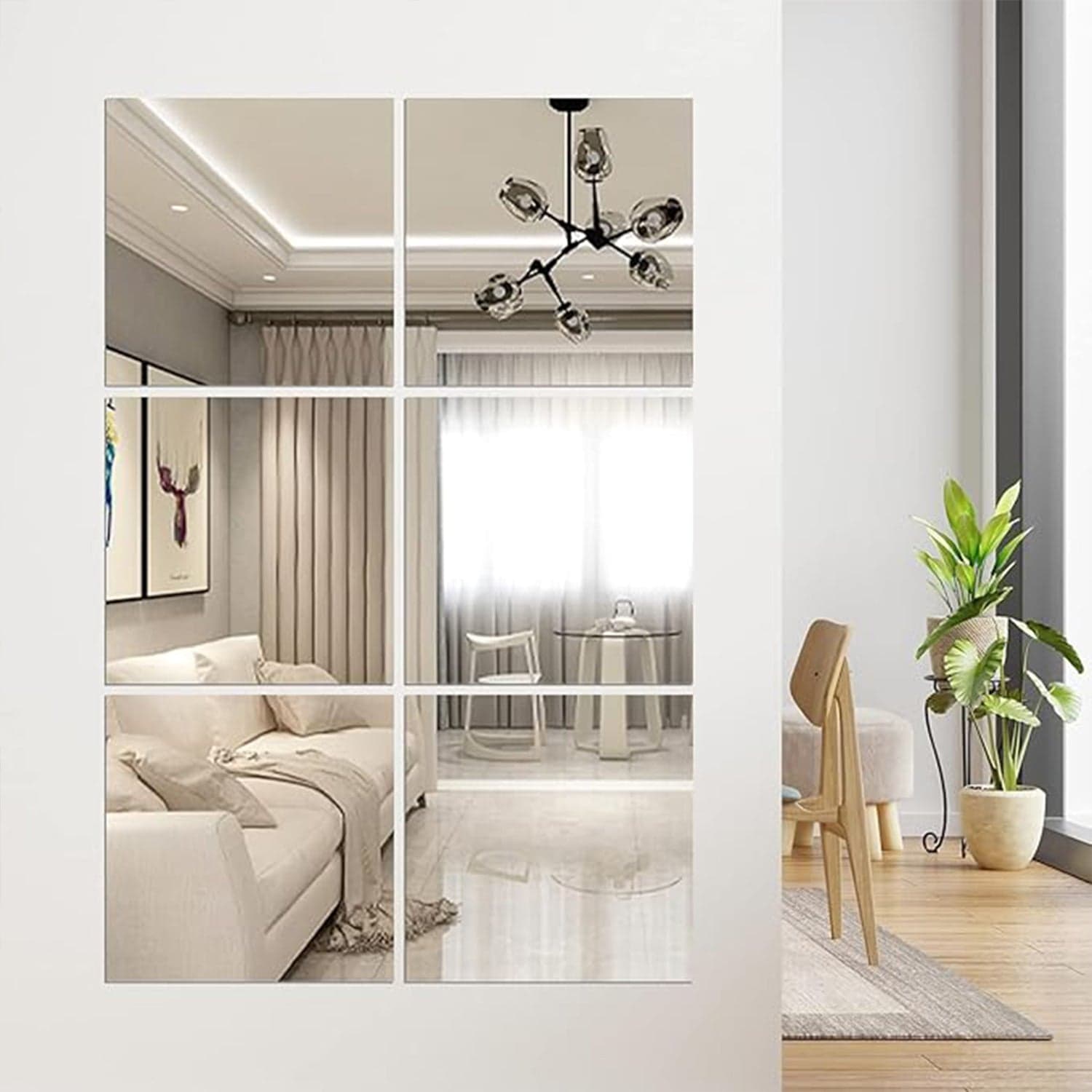Flexible Acrylic Mirror Set 30X30 Cm 10 Pc thumbnail 4