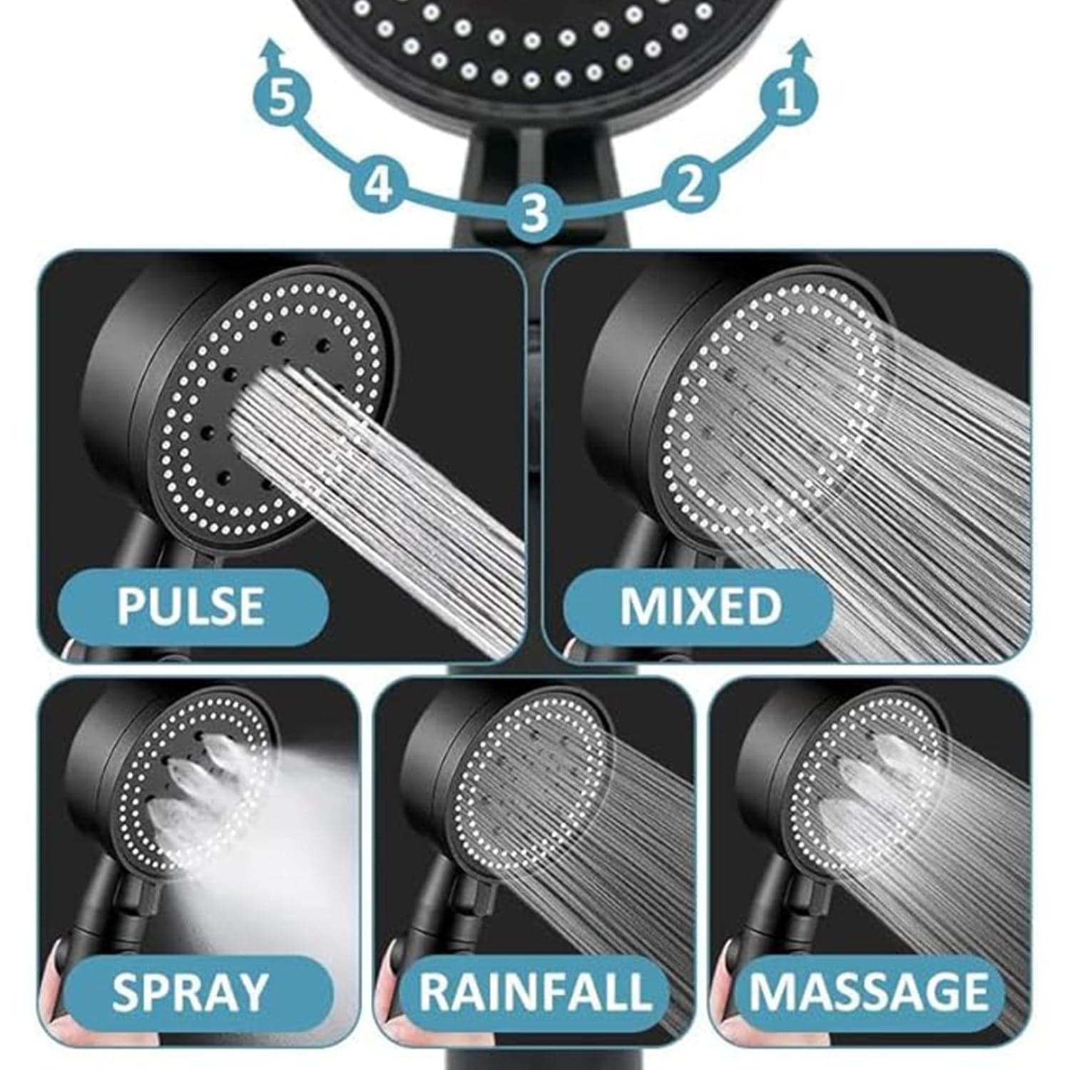 Handheld Shower Head 1 Pc thumbnail 5