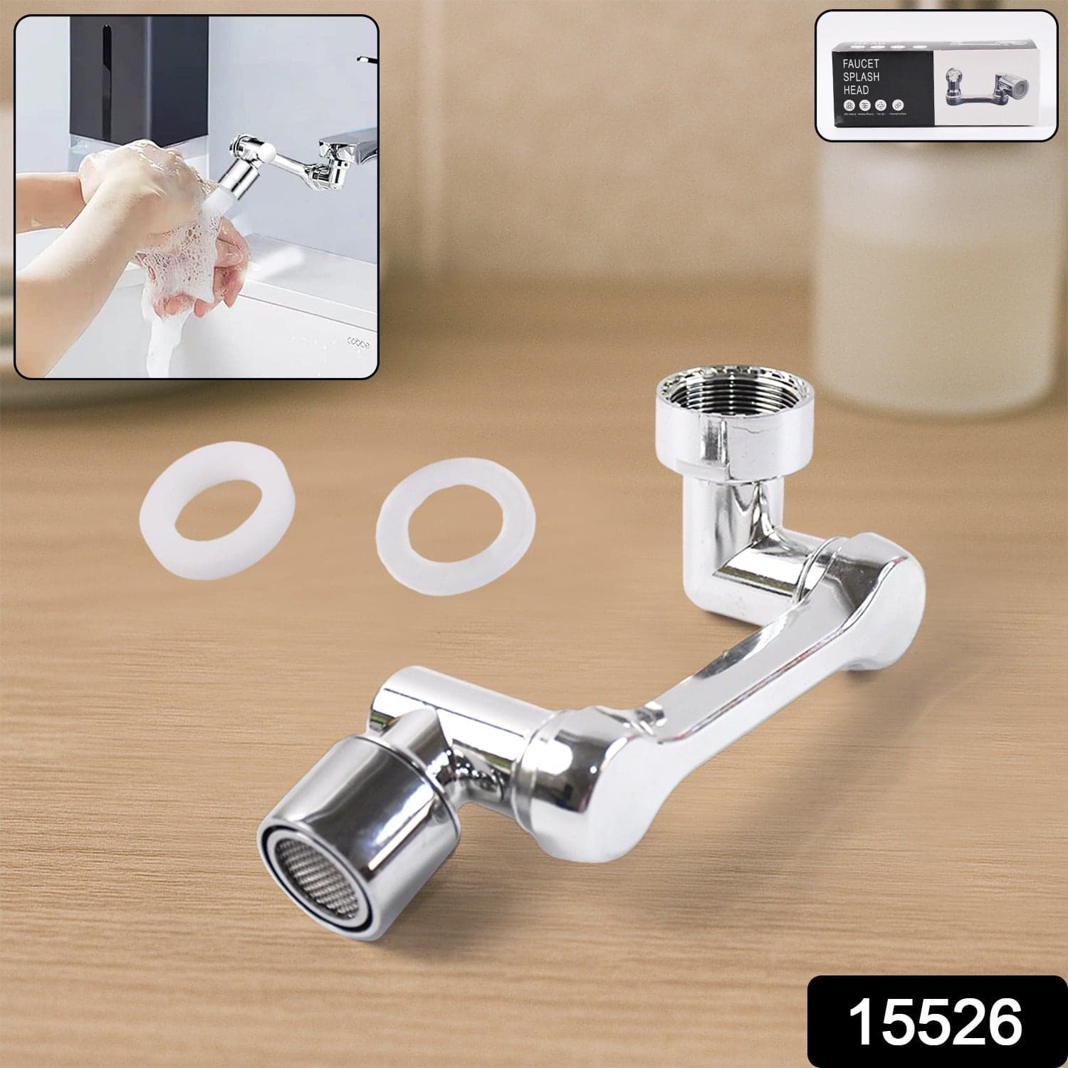 Universal Faucet Extension Splash Proof Nozzle 1 Pc thumbnail 1