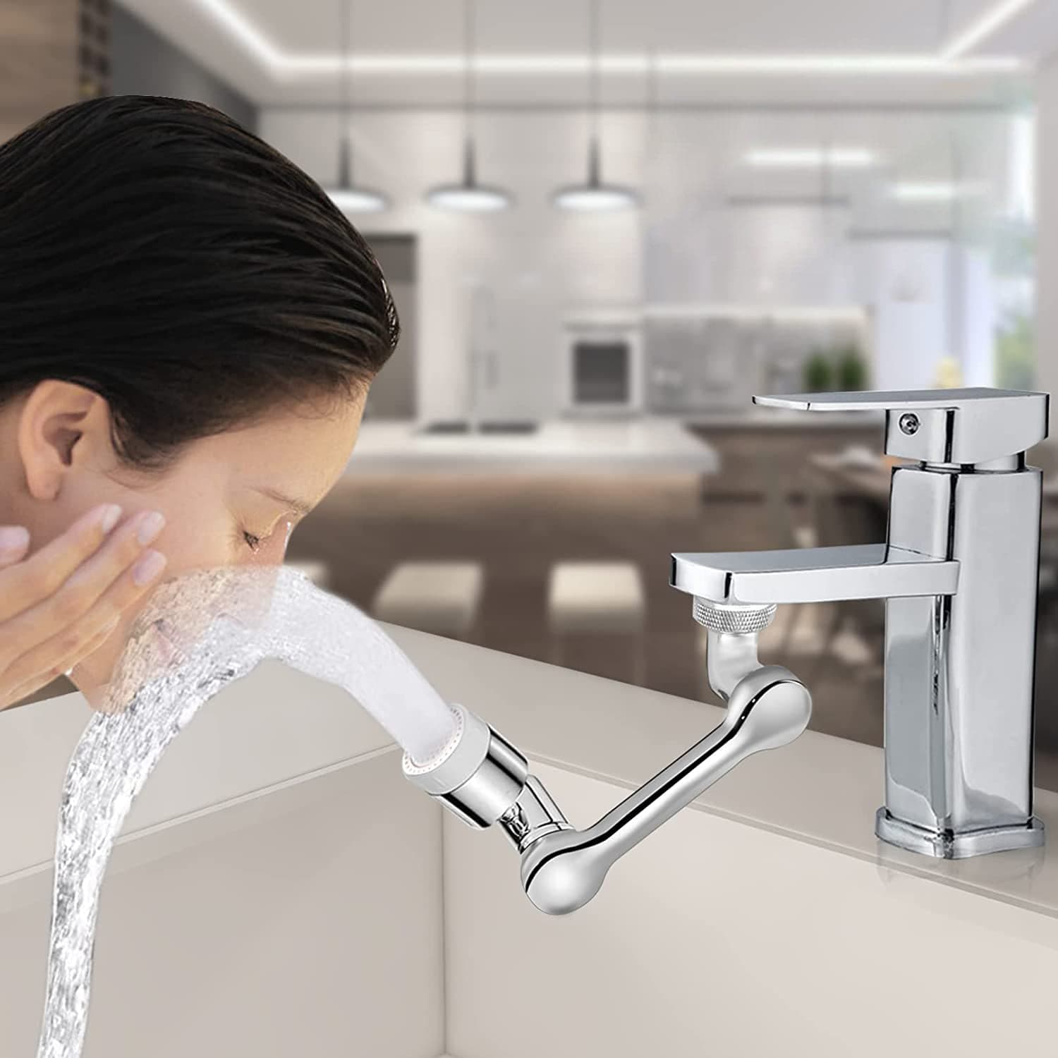 Universal Faucet Extension Splash Proof Nozzle 1 Pc thumbnail 5
