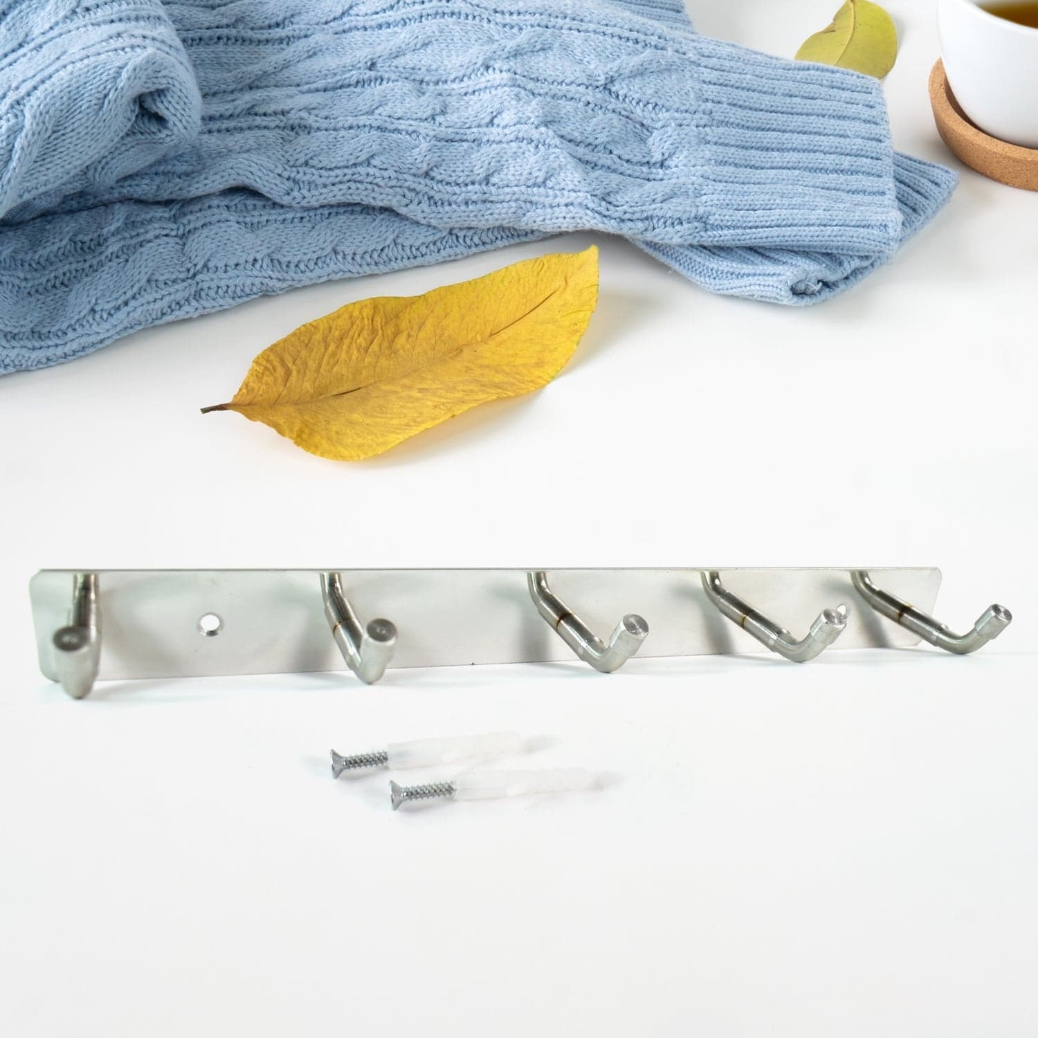 Ss Wall Mounted 5Hook Rack 1Pc thumbnail 2