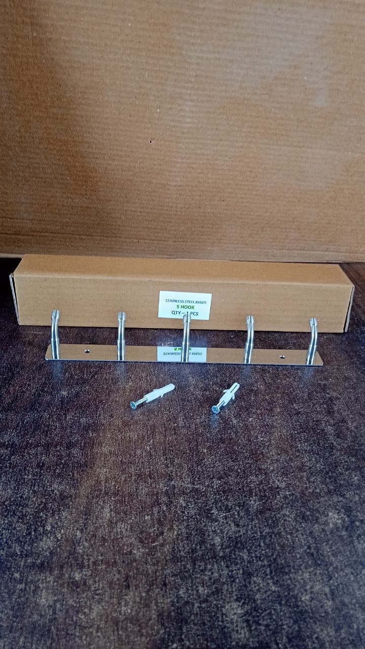 Ss Wall Mounted 5Hook Rack 1Pc thumbnail 6