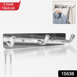Ss Wall Mounted 3Hook Rack 1Pc