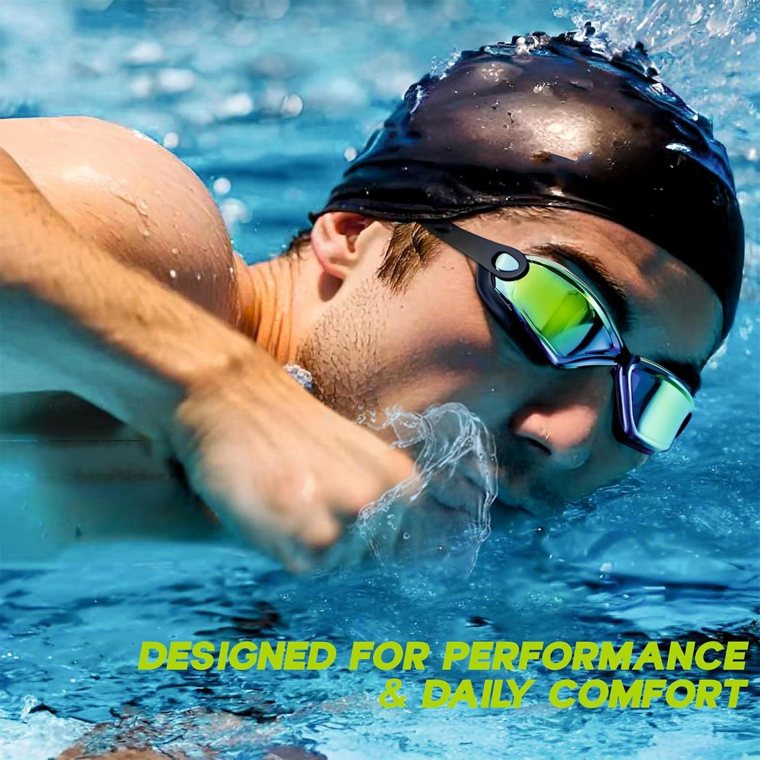 Professional Anti Fog UV Protection Swimming Goggles thumbnail 2
