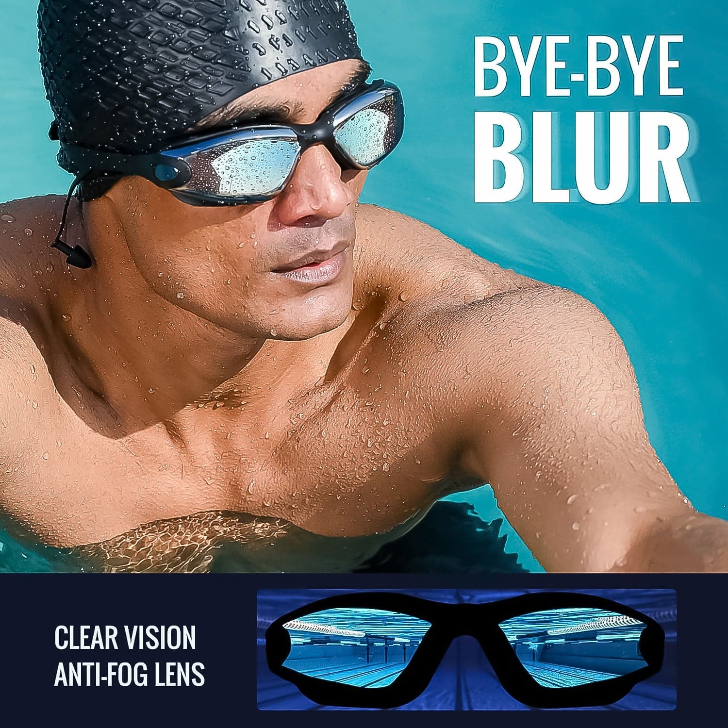 Professional Anti Fog UV Protection Swimming Goggles thumbnail 5