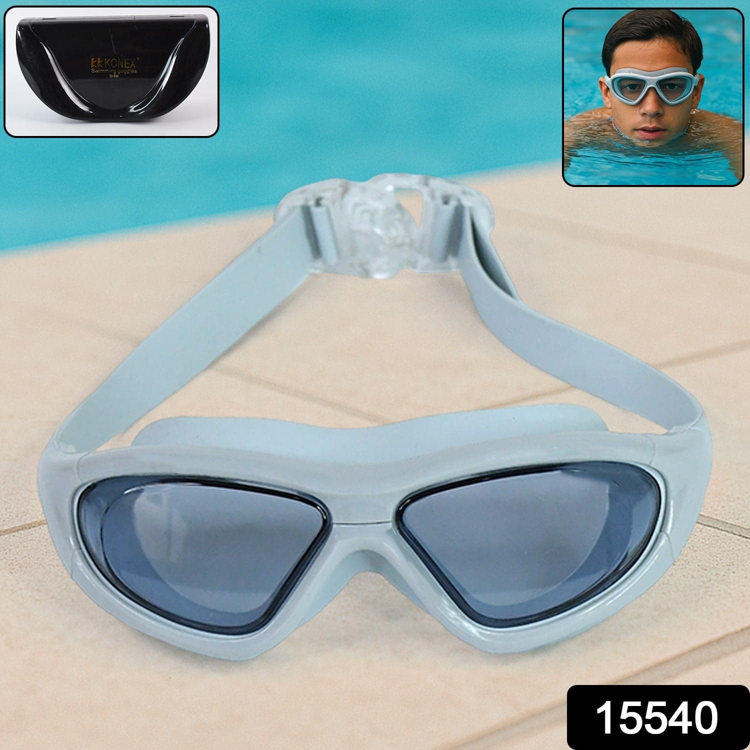 Knx Wide Vision Swimming Goggles thumbnail 1