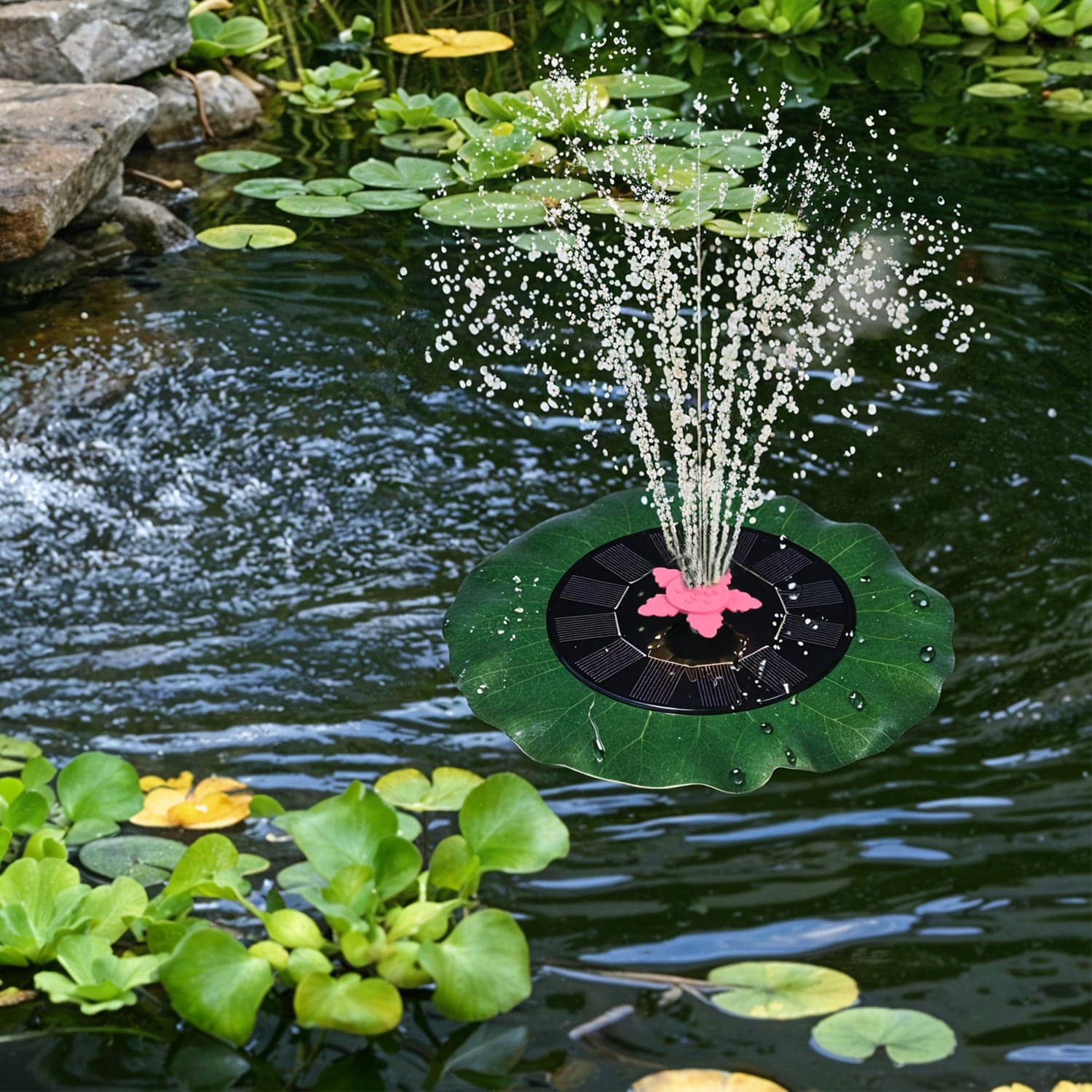 Solar Powered Floating Fountain Pump For Ponds thumbnail 2