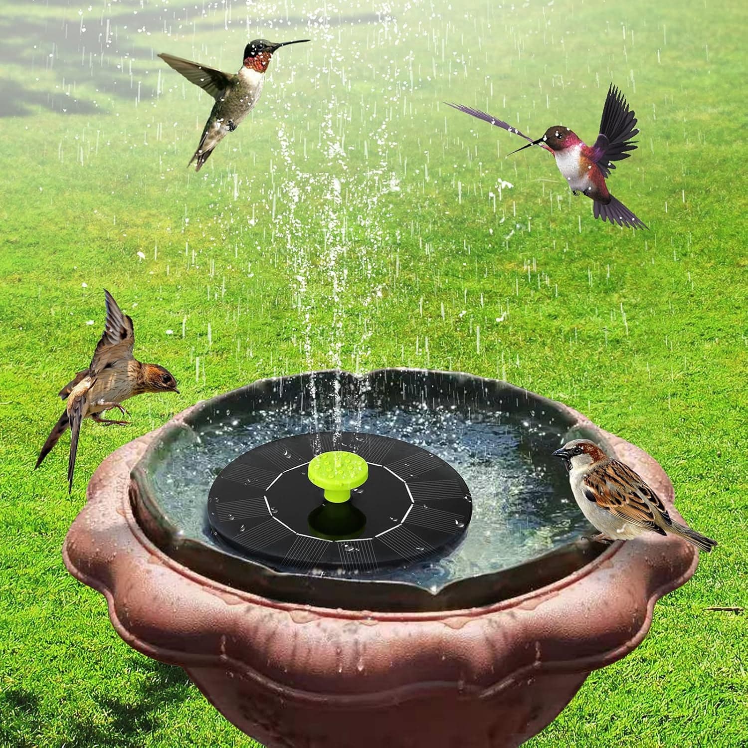 Solar Powered Garden Fountain Pump 1 Set thumbnail 5