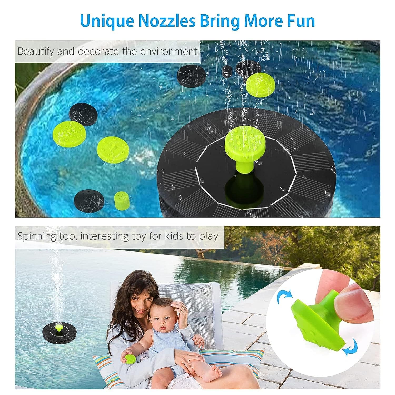 Solar Powered Garden Fountain Pump 1 Set thumbnail 6