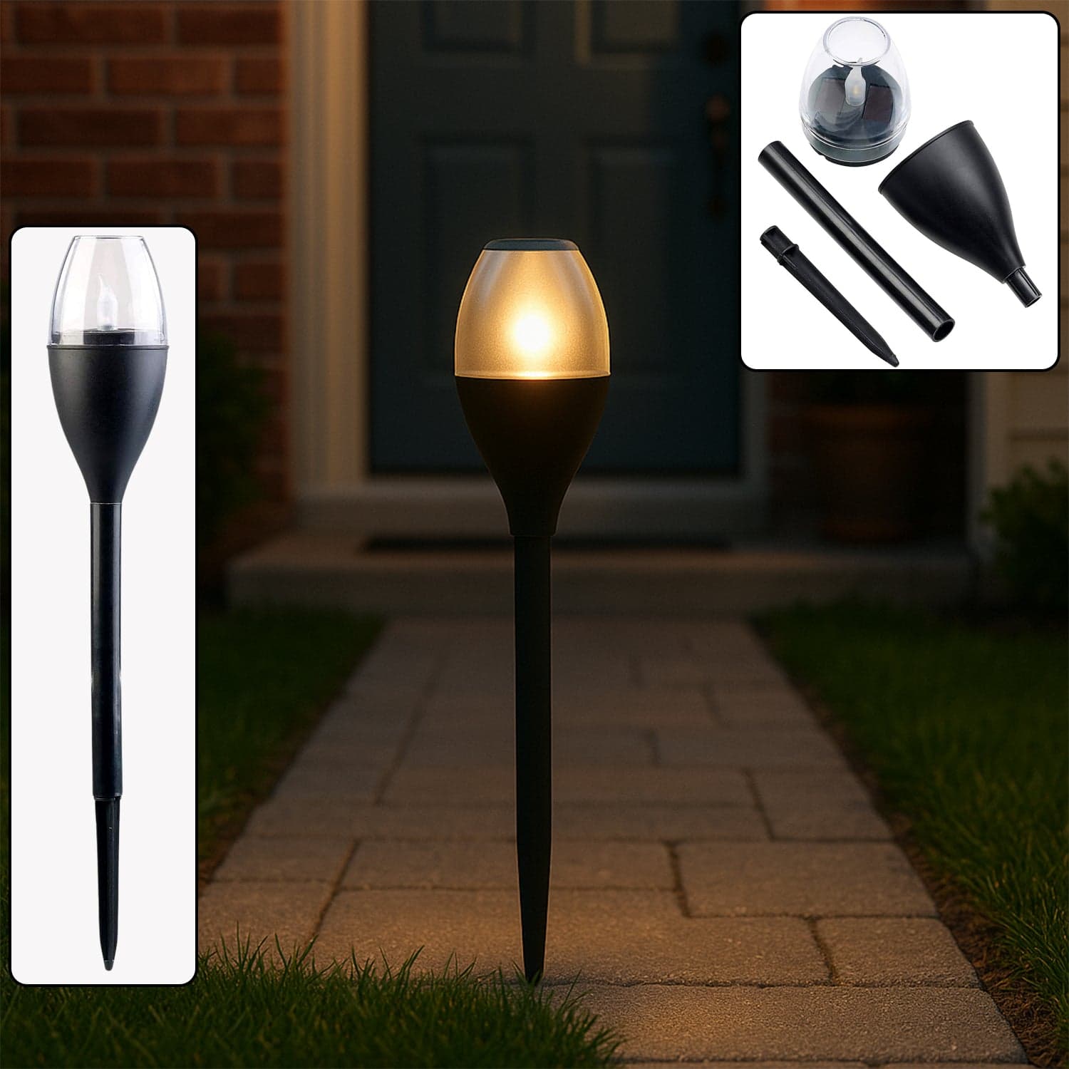 Solar Powered Outdoor Pathway Garden Light 1 Pc thumbnail 2