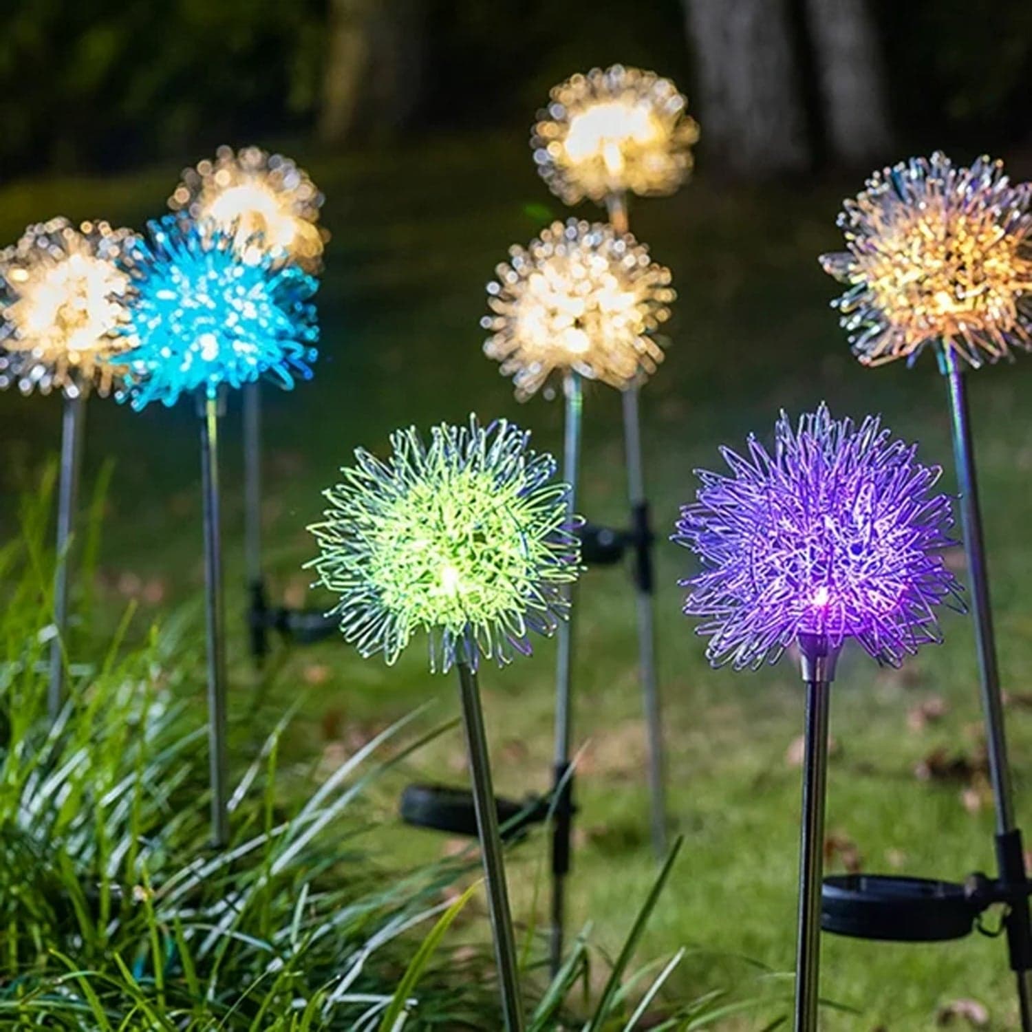 Solar Powered Dandelion Garden Lights 2Pc thumbnail 7