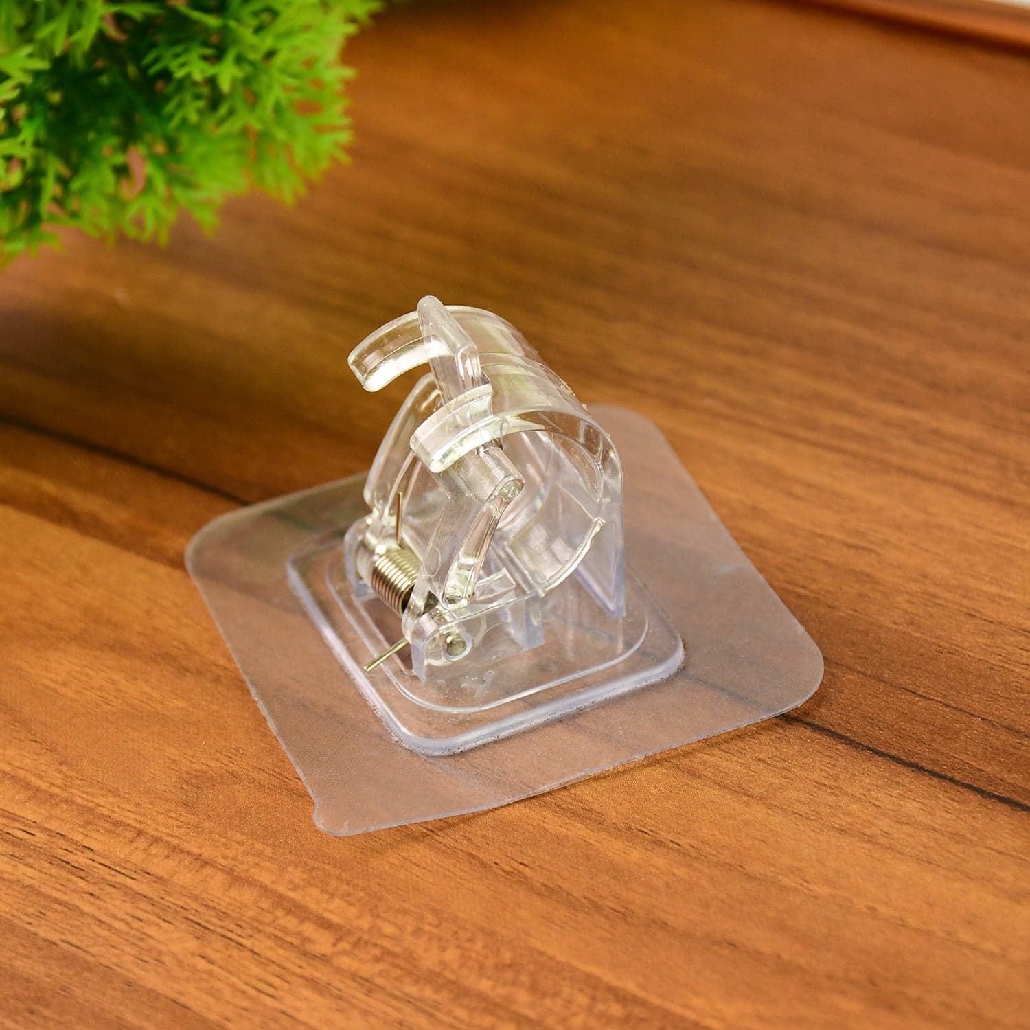 Self Adhesive Transparent Wall With Spring Loaded Anti Slip Clip thumbnail 2