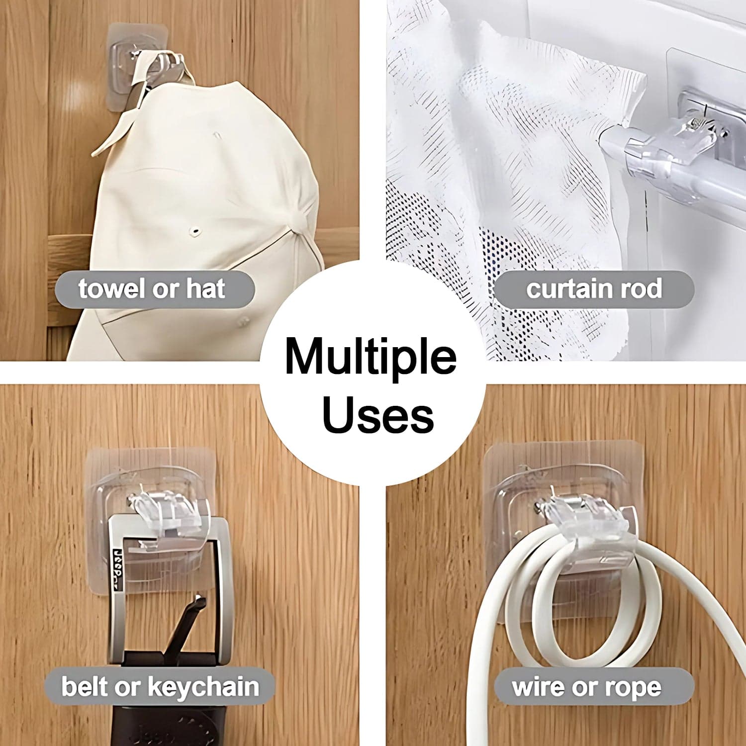 Self Adhesive Transparent Wall With Spring Loaded Anti Slip Clip thumbnail 3