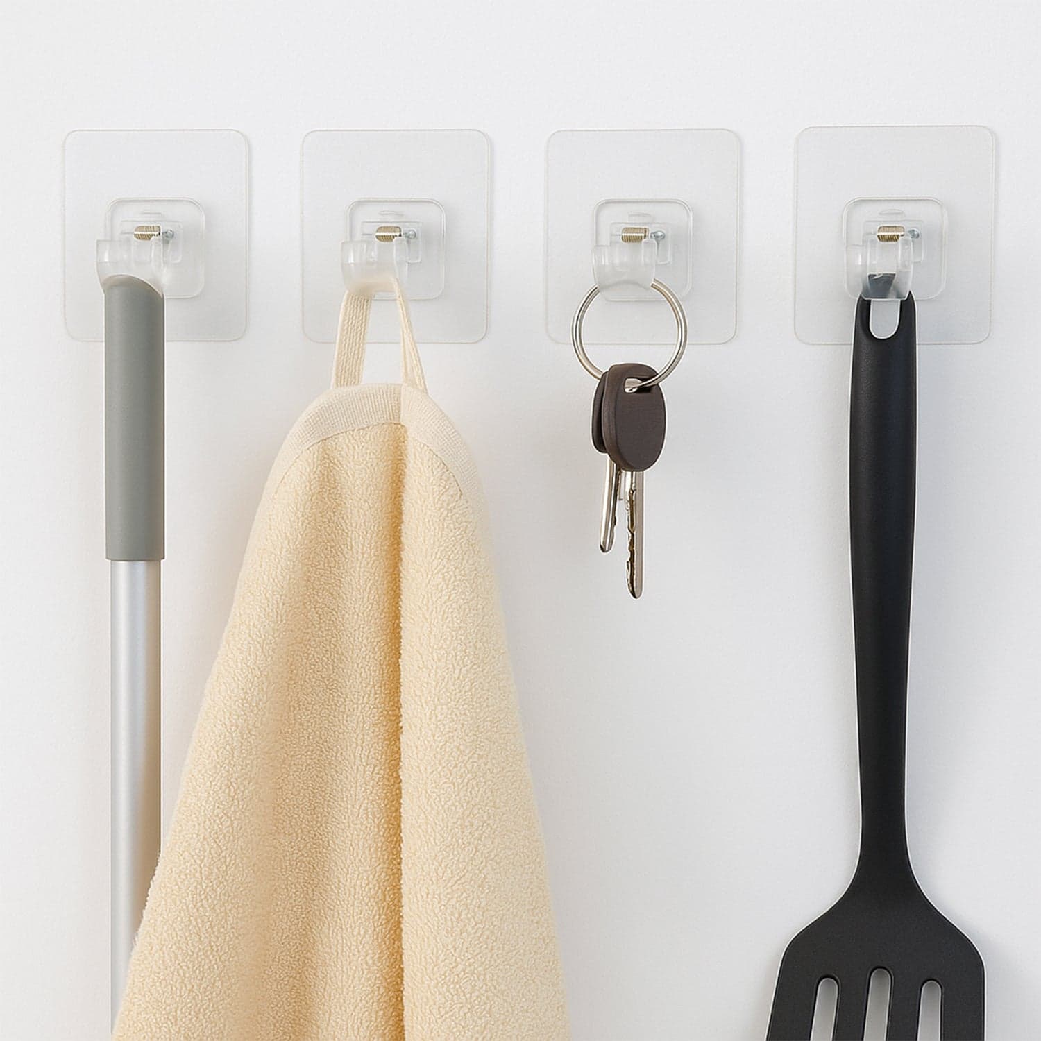 Self Adhesive Transparent Wall Hook Holder Clip 1 Pc thumbnail 3