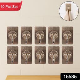 Plastic Adhesive Wall Hook 10Pc