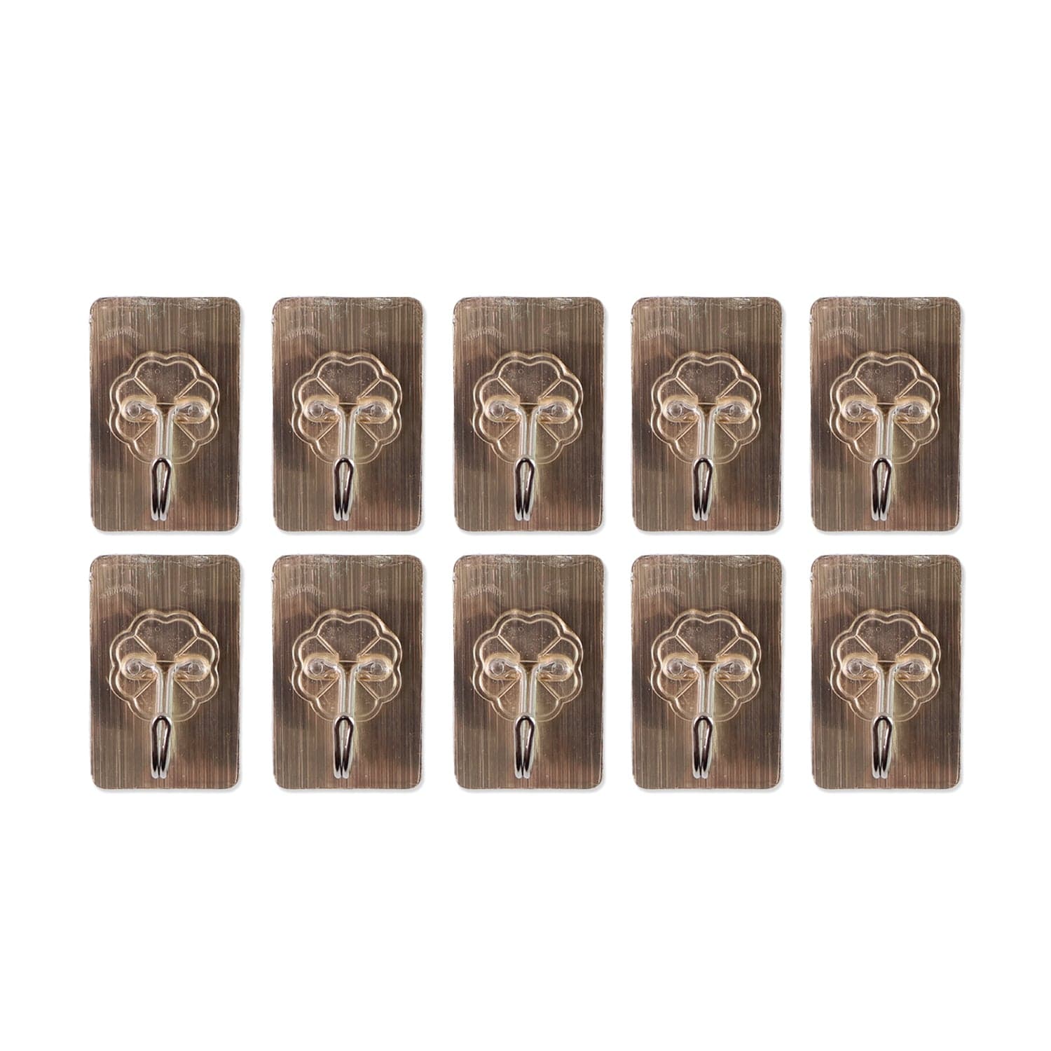 Plastic Adhesive Wall Hook 10Pc thumbnail 4