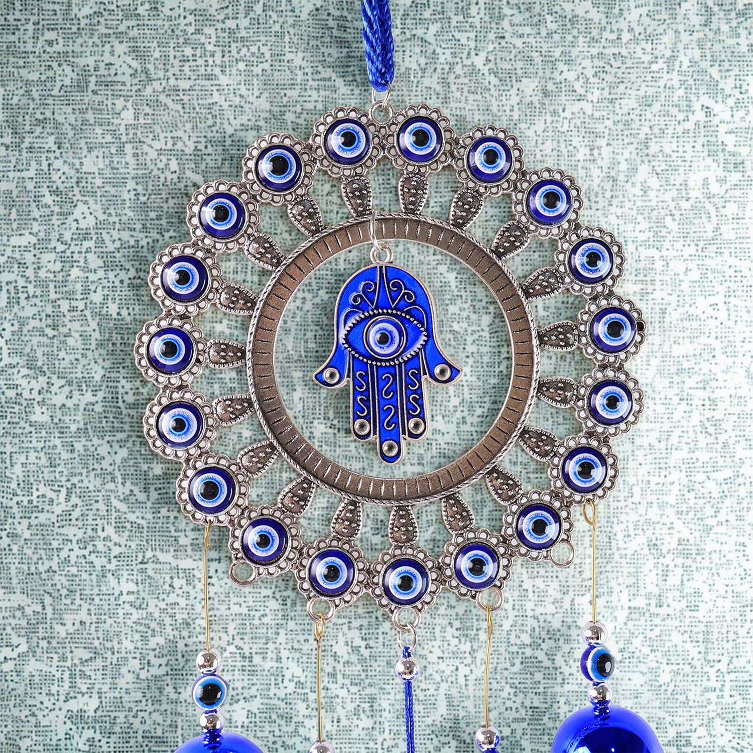 Decorative Om Evil Eye Wind Chime Wall Hanging 1 Pc thumbnail 2