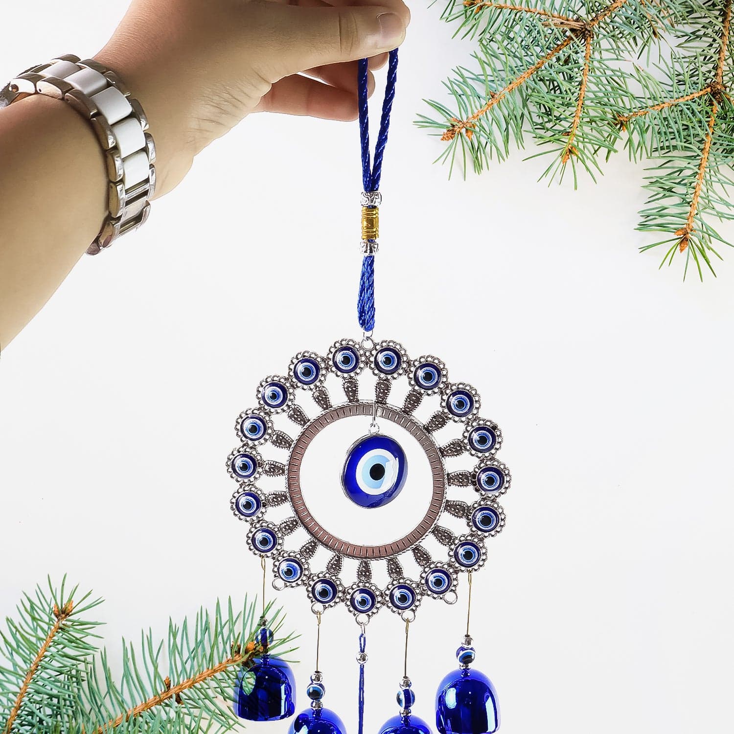 Decorative Om Evil Eye Wind Chime Wall Hanging 1 Pc thumbnail 3
