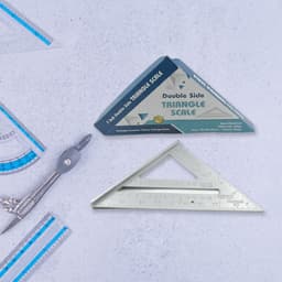 Double-Sided 45° Triangle Ruler of 7-Inch Aluminum Alloy Rafter Square for Home & Industrial Use