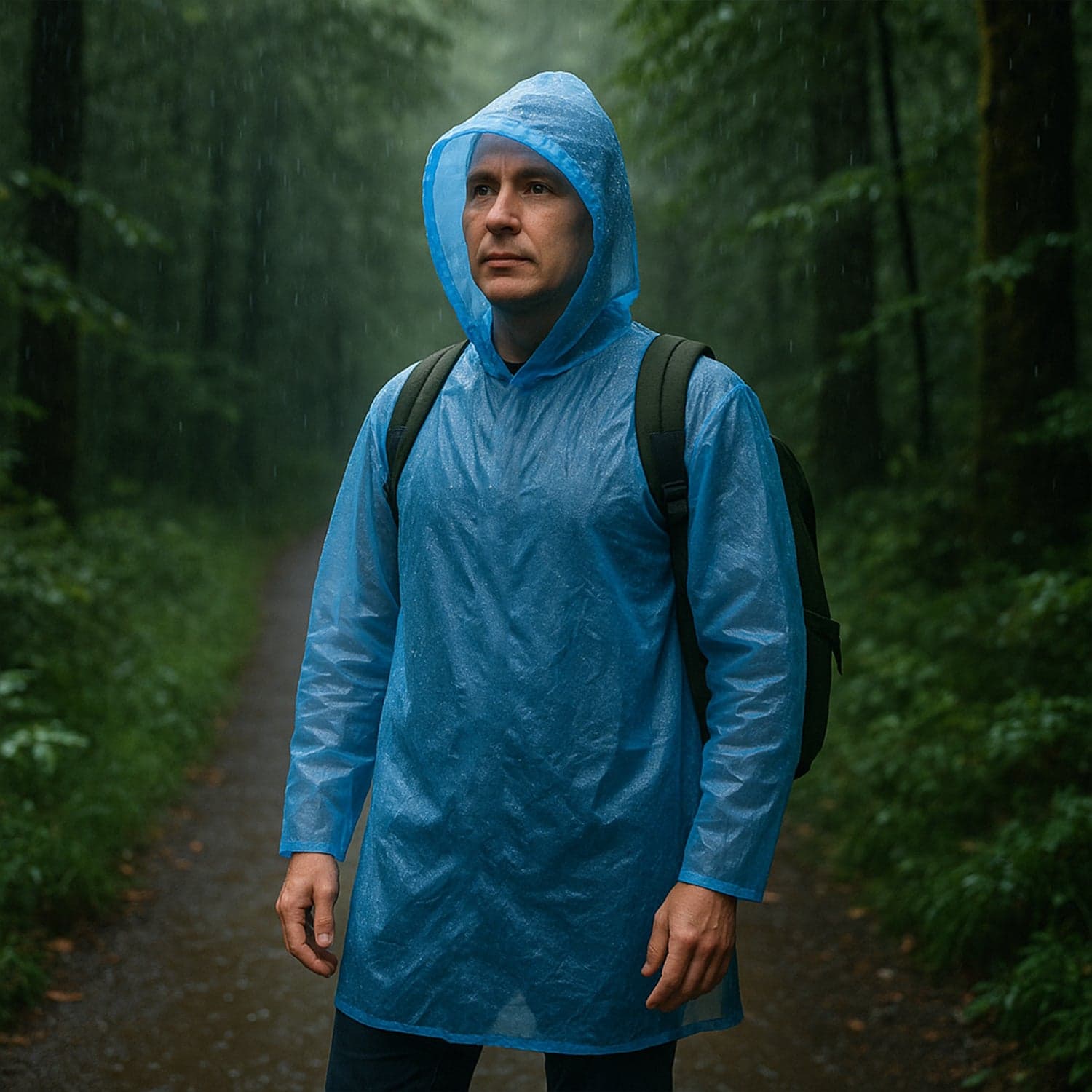 Lightweight Disposable Raincoat 1Pc thumbnail 2