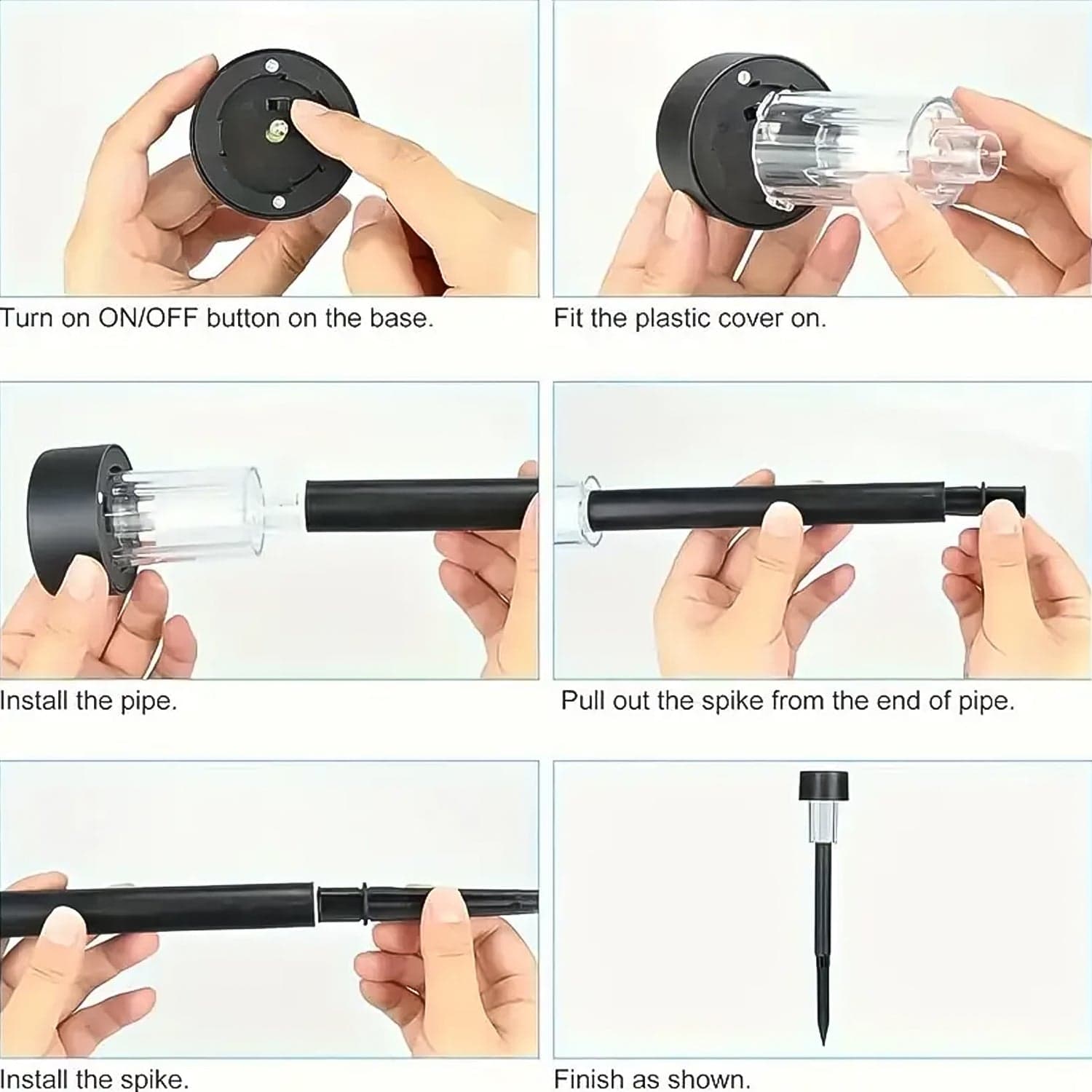 Solar Powered Led Garden Spike Light Set 31X5Cm 2 Pc thumbnail 2