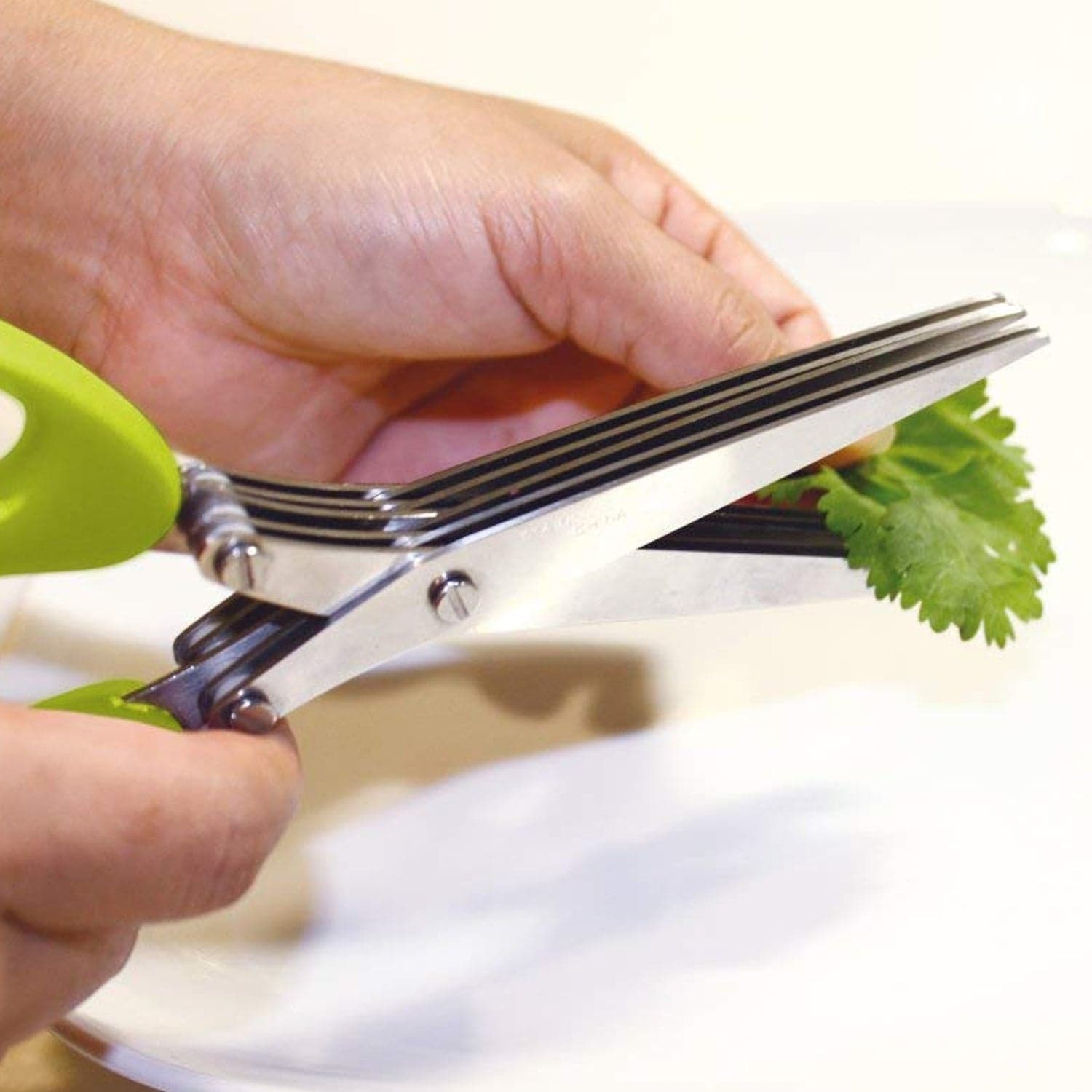 Multifunction Vegetable Stainless Steel Herbs Scissor with 3 Blades thumbnail 3