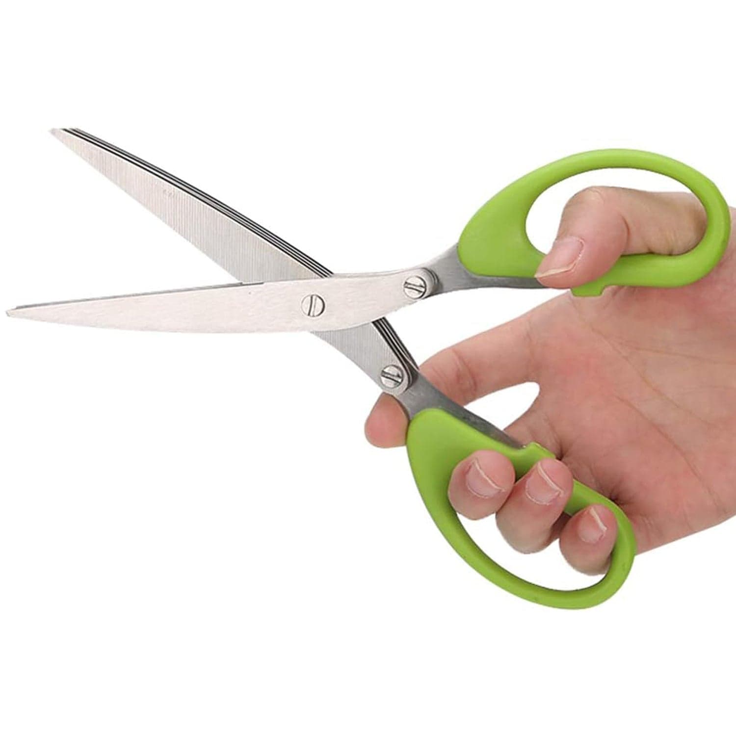 Multifunction Vegetable Stainless Steel Herbs Scissor with 3 Blades thumbnail 5