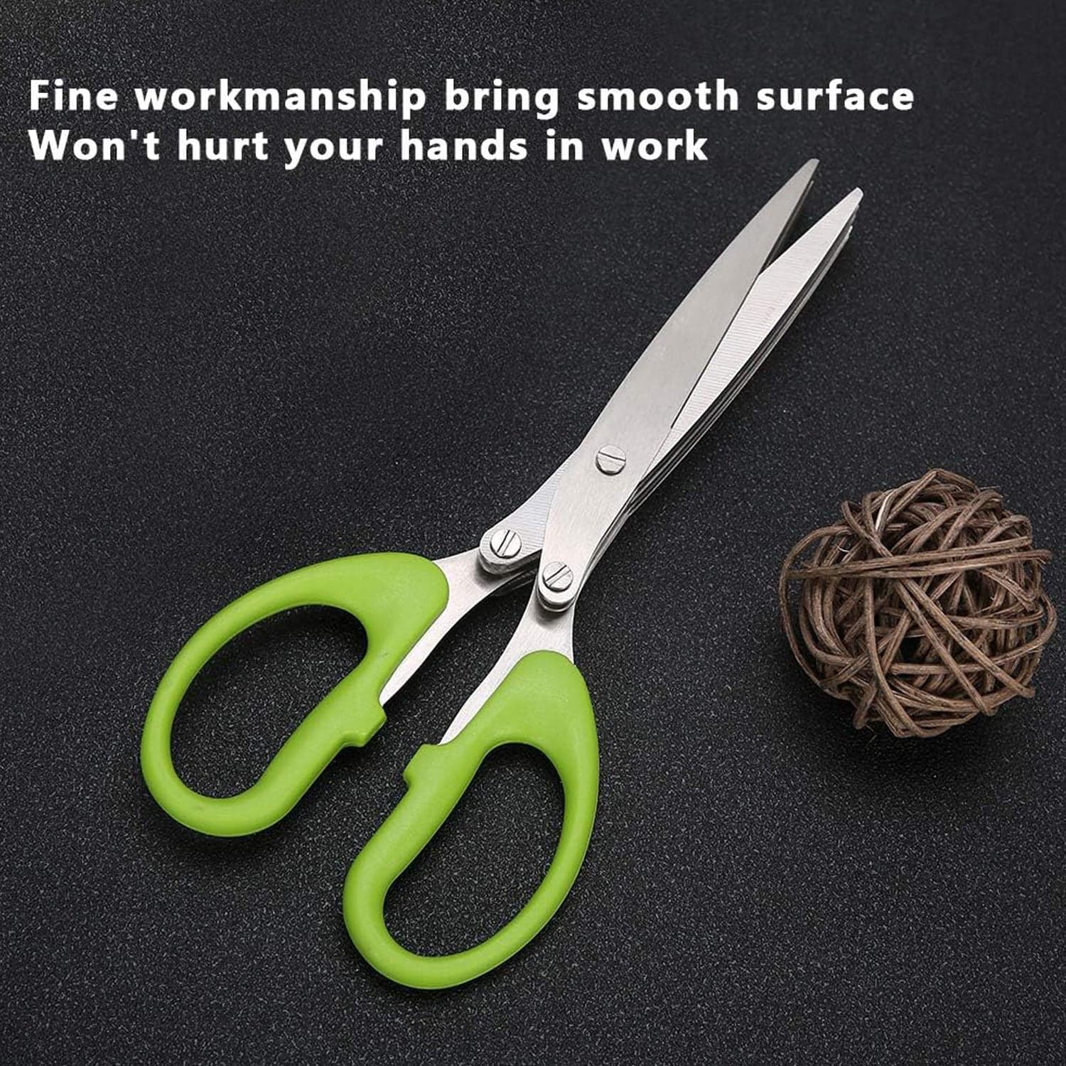 Multifunction Vegetable Stainless Steel Herbs Scissor with 3 Blades thumbnail 9