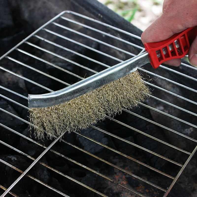 Stainless steel wire hand brush metal cleaner rust paint removing tool thumbnail 1