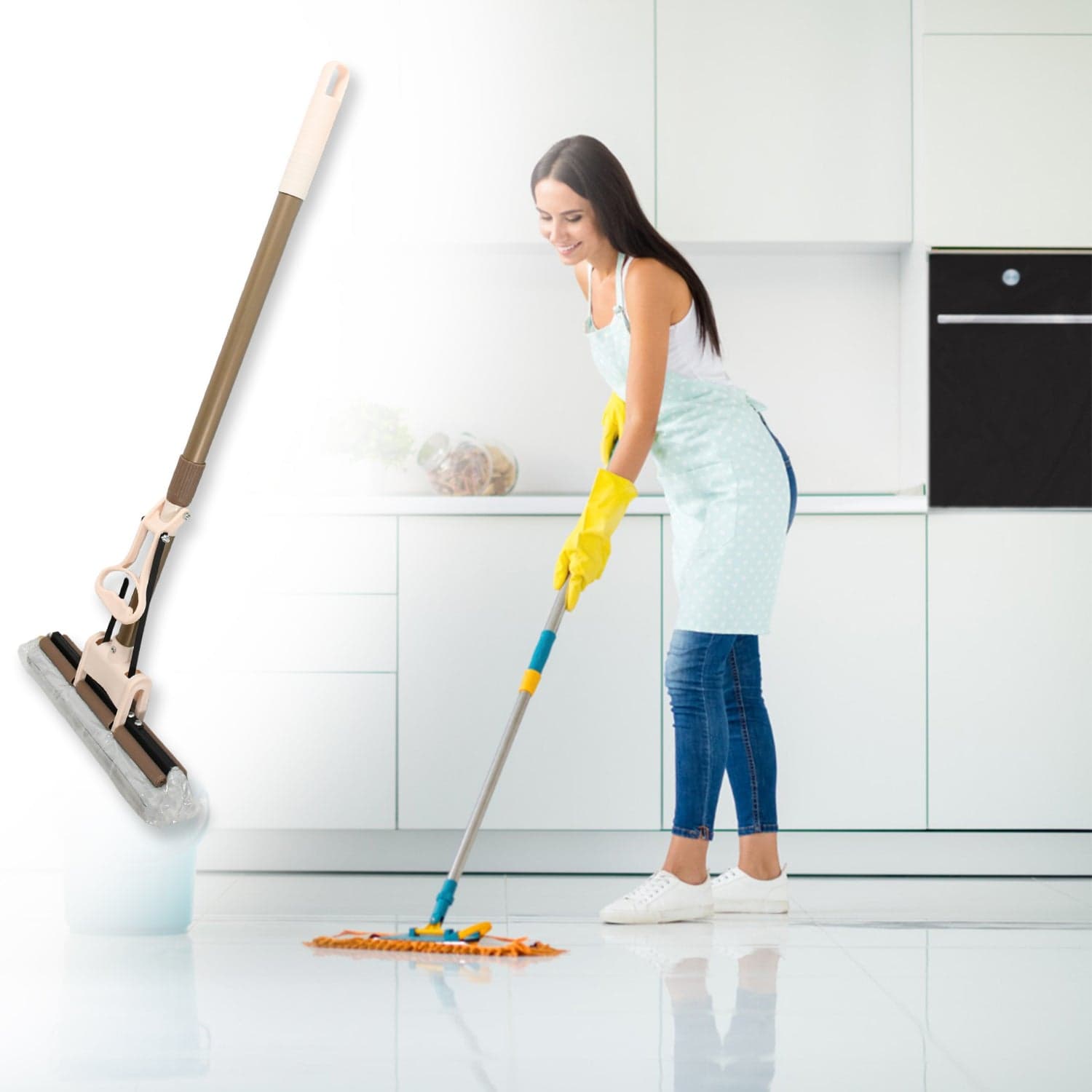 Sponge Mop Super absorbent Sponge-head-self-cleaning miracle-mop thumbnail 6