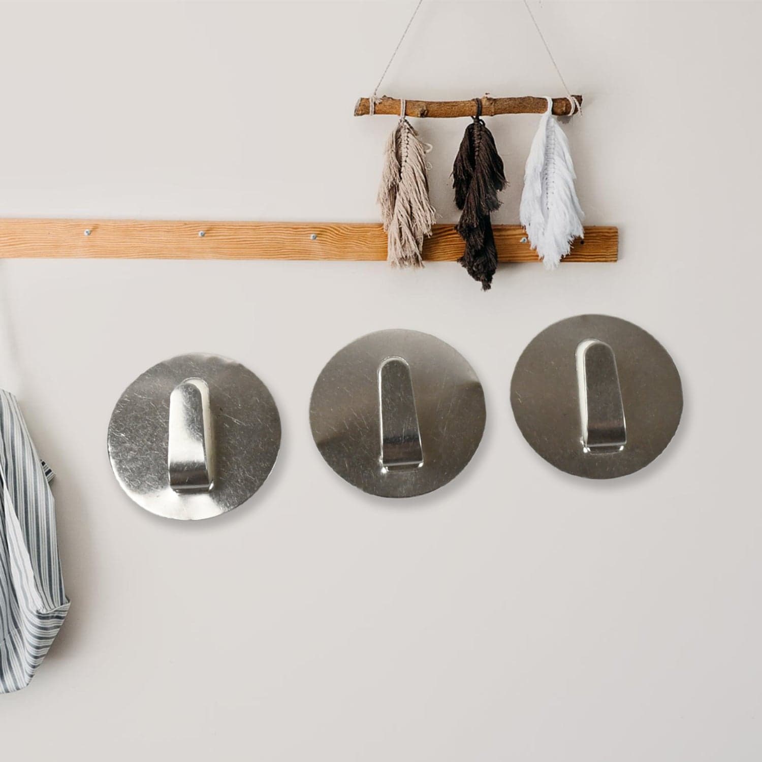 Self- Adhesive Hooks, Heavy Duty Wall Hooks Hangers Stainless Steel Waterproof Sticky Hooks For Hanging Robe Coat Towel Kitchen Bathroom And. ID-15723 thumbnail 4