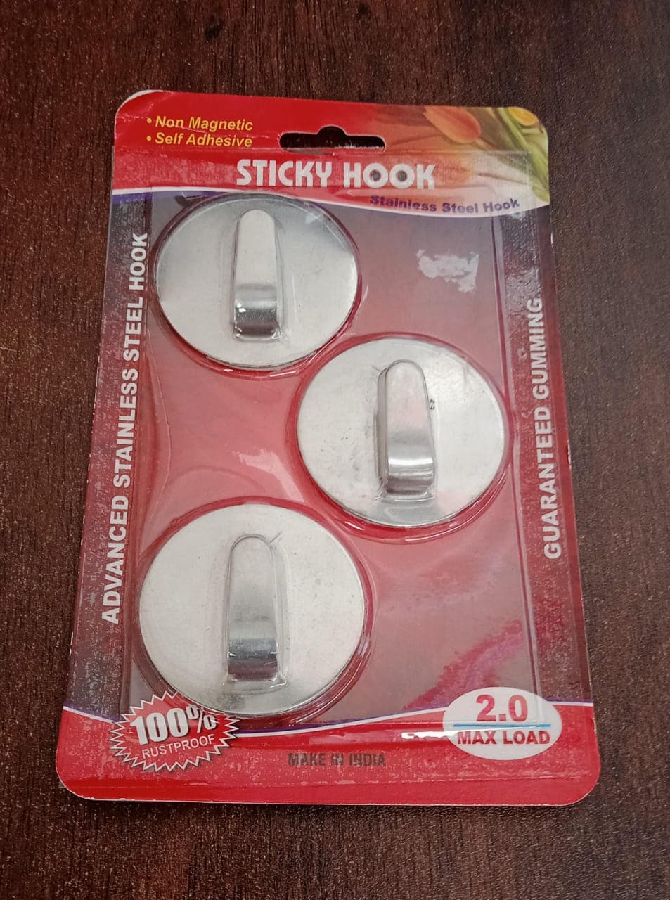 Self- Adhesive Hooks, Heavy Duty Wall Hooks Hangers Stainless Steel Waterproof Sticky Hooks For Hanging Robe Coat Towel Kitchen Bathroom And. ID-15723 thumbnail 7