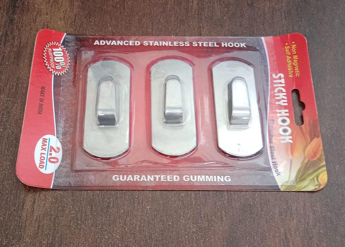 Heavy Duty Self-Adhesive Stainless Hooks of Waterproof for Robes, Coats & Towels thumbnail 6