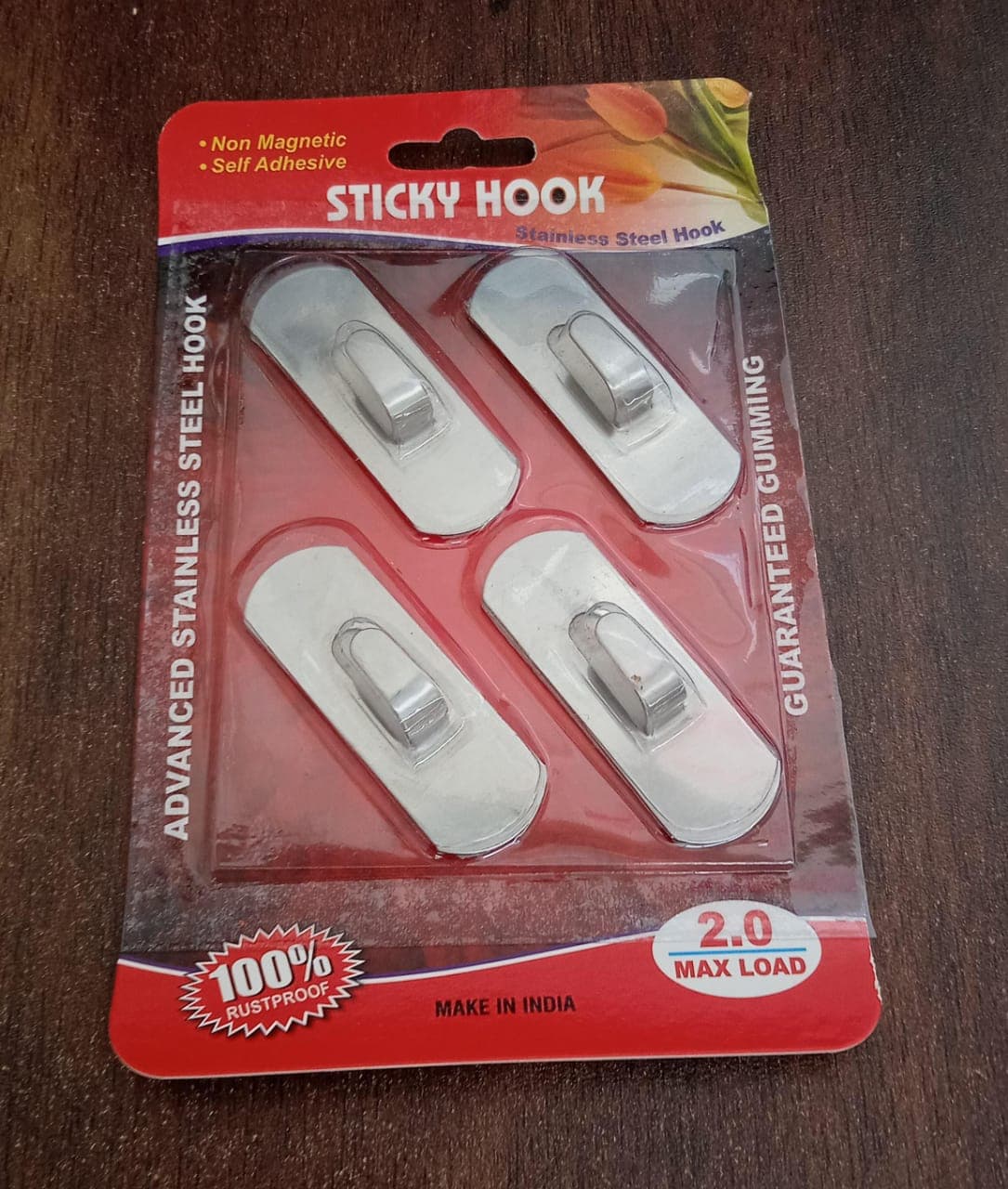 Self- Adhesive Hooks, Heavy Duty Wall Hooks Hangers Stainless Steel Waterproof Sticky Hooks For Hanging Robe Coat Towel Kitchen Bathroom And. ID-15725 thumbnail 7