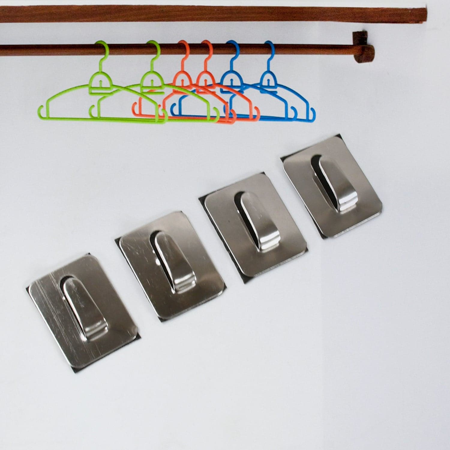 Self- Adhesive Hooks, Heavy Duty Wall Hooks Hangers Stainless Steel Waterproof Sticky Hooks For Hanging Robe Coat Towel Kitchen Bathroom And. ID-15726 thumbnail 3