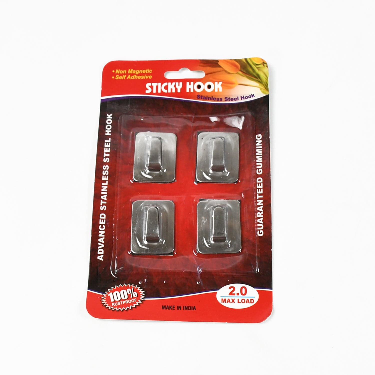 Self- Adhesive Hooks, Heavy Duty Wall Hooks Hangers Stainless Steel Waterproof Sticky Hooks For Hanging Robe Coat Towel Kitchen Bathroom And. ID-15726 thumbnail 6